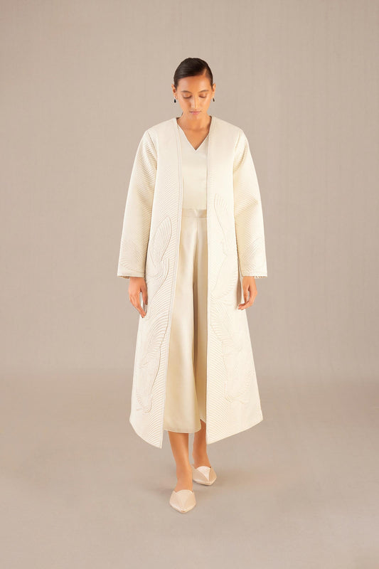 Silk Nia Jacket Set – Ivory