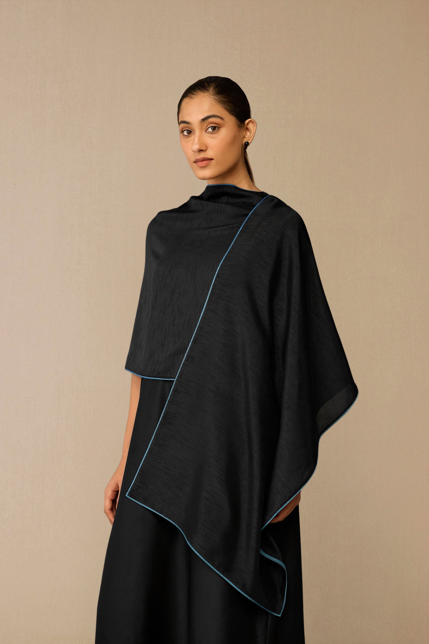  Silk Sarang Scarf – Black