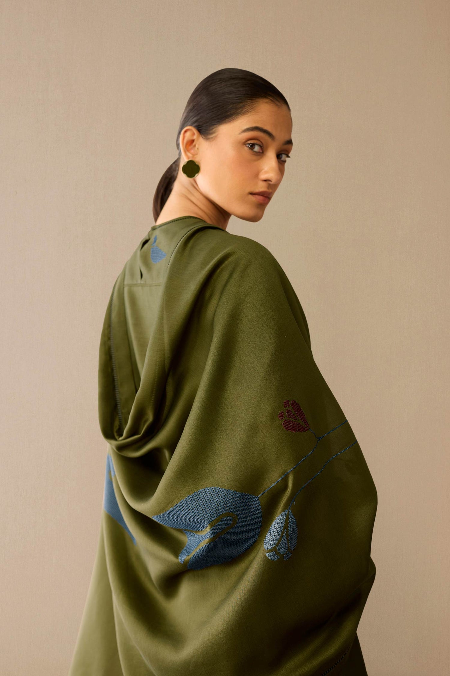  Chanderi Samreen Kurta Set – Green