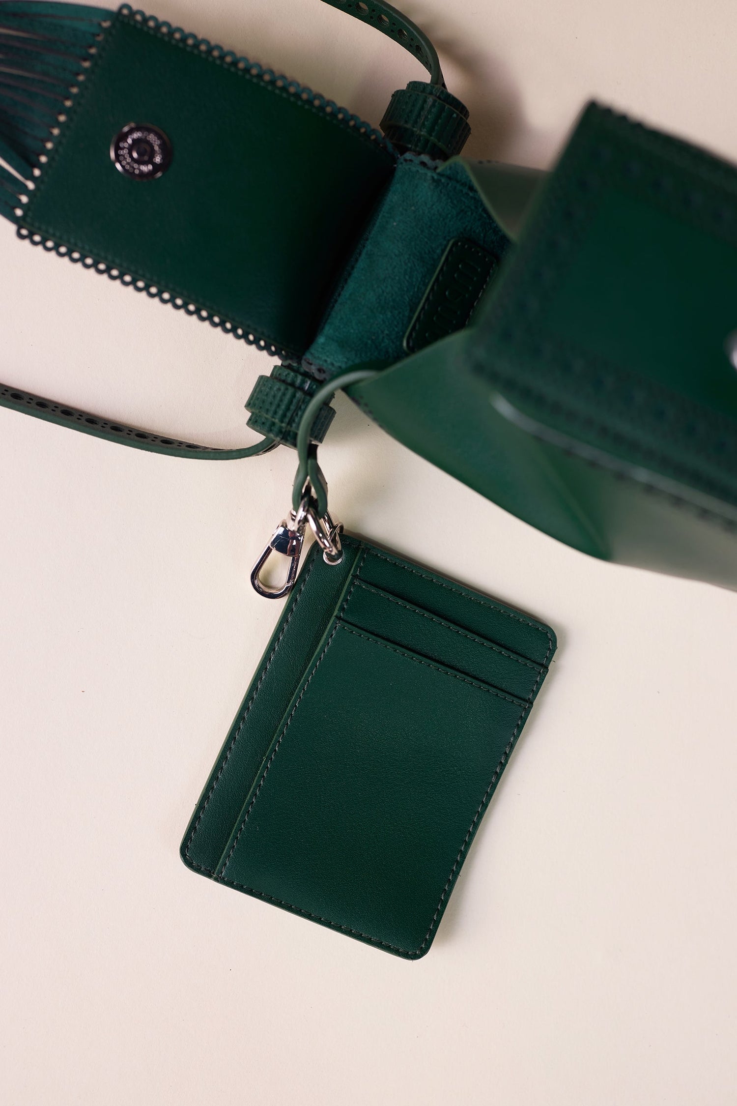   Faux Leather Zimri Bag – Green