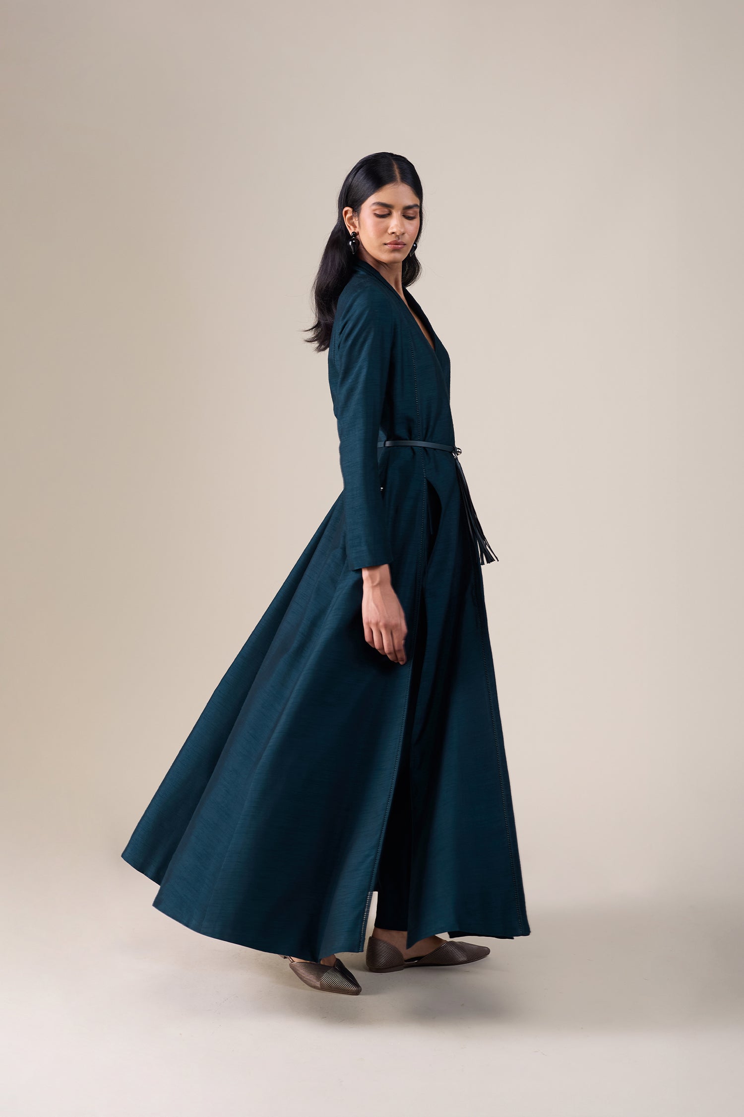  Silk Lev Jacket Set – Black