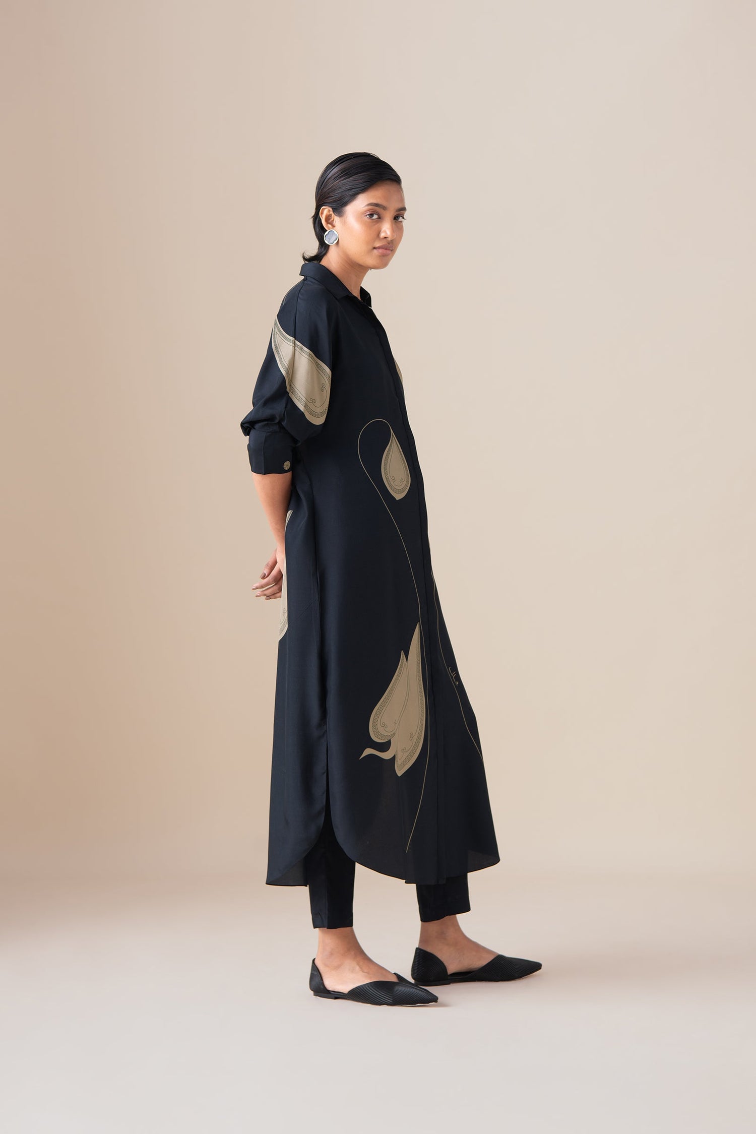  Habutai Kaia Tunic Set – Black