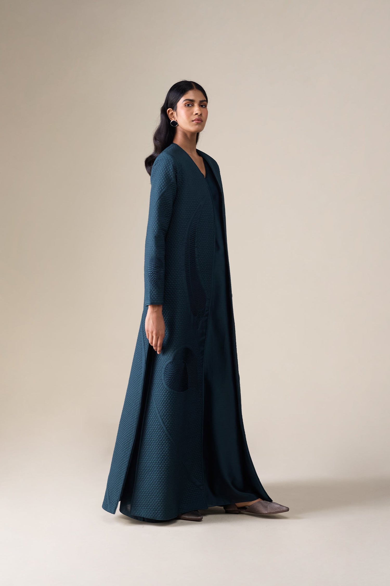  Silk Raziya Abaya Set – Black