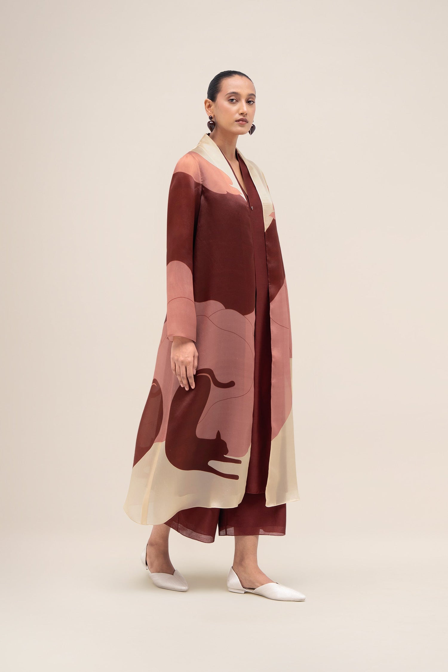  Silk Rinat Jacket Set – Red