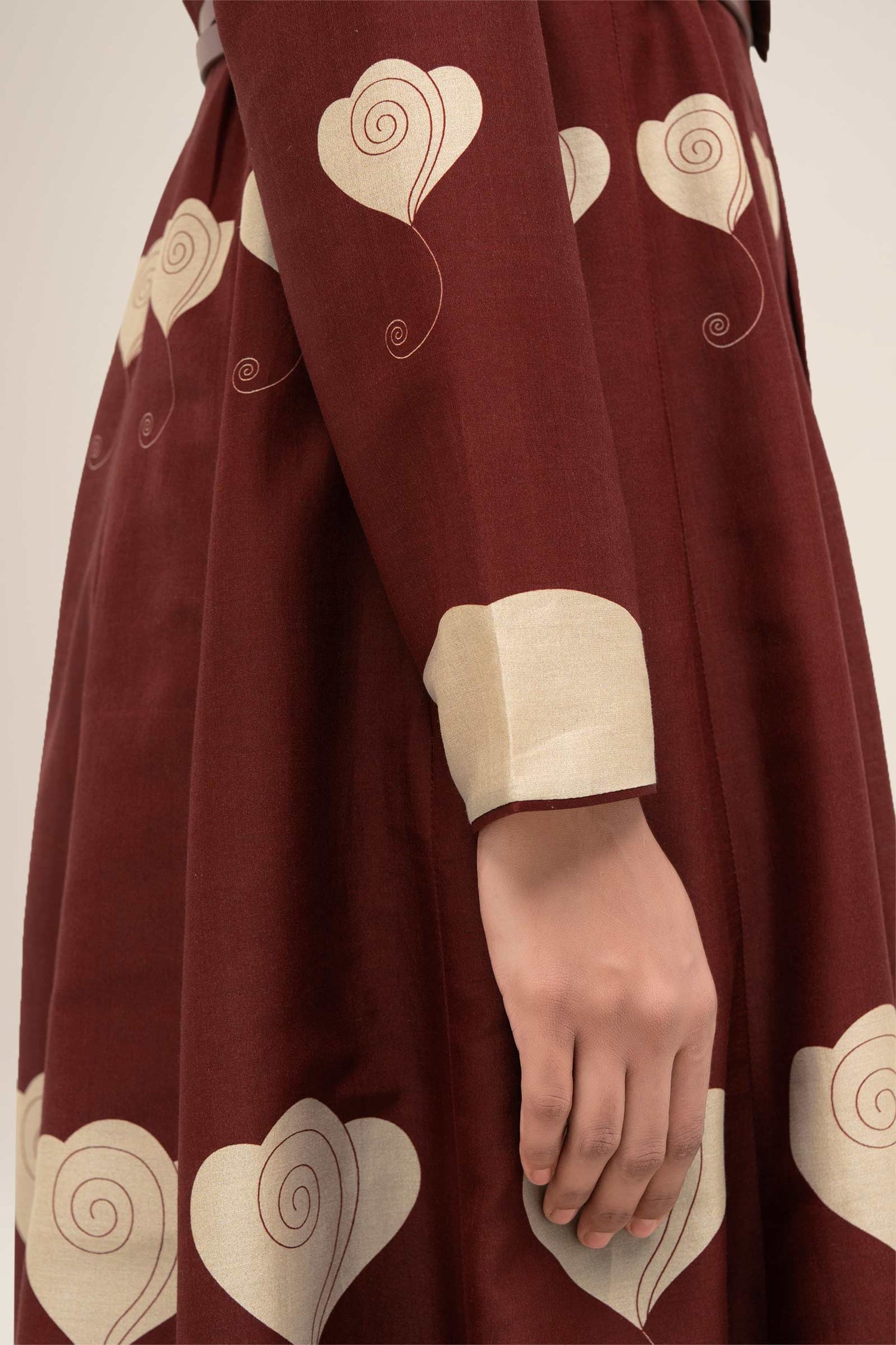  Chanderi Inara Abaya Set – Red