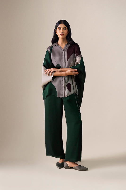 Silk Annera Shirt Set – Green