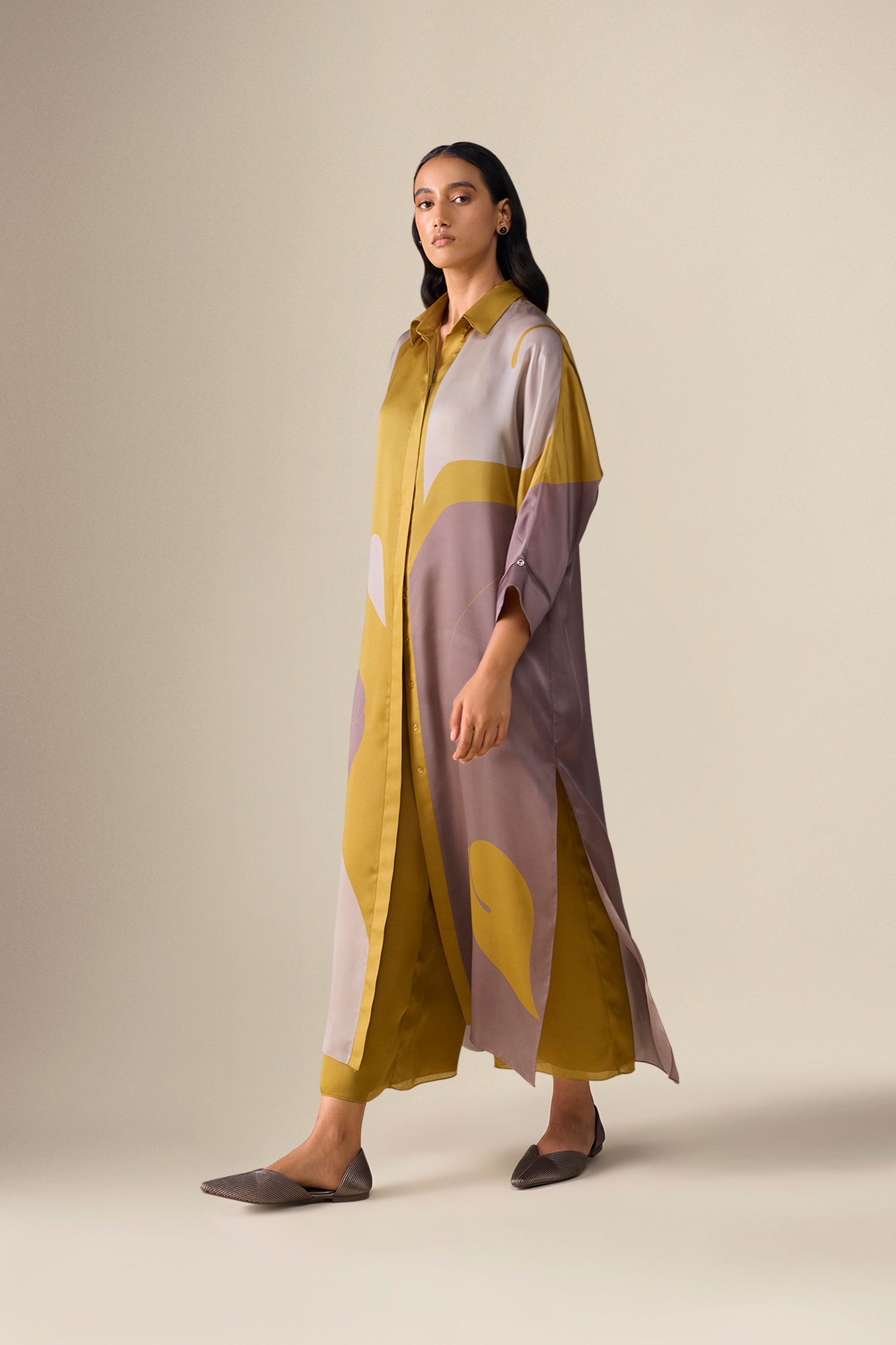  Organza Silfira Tunic Set – Yellow
