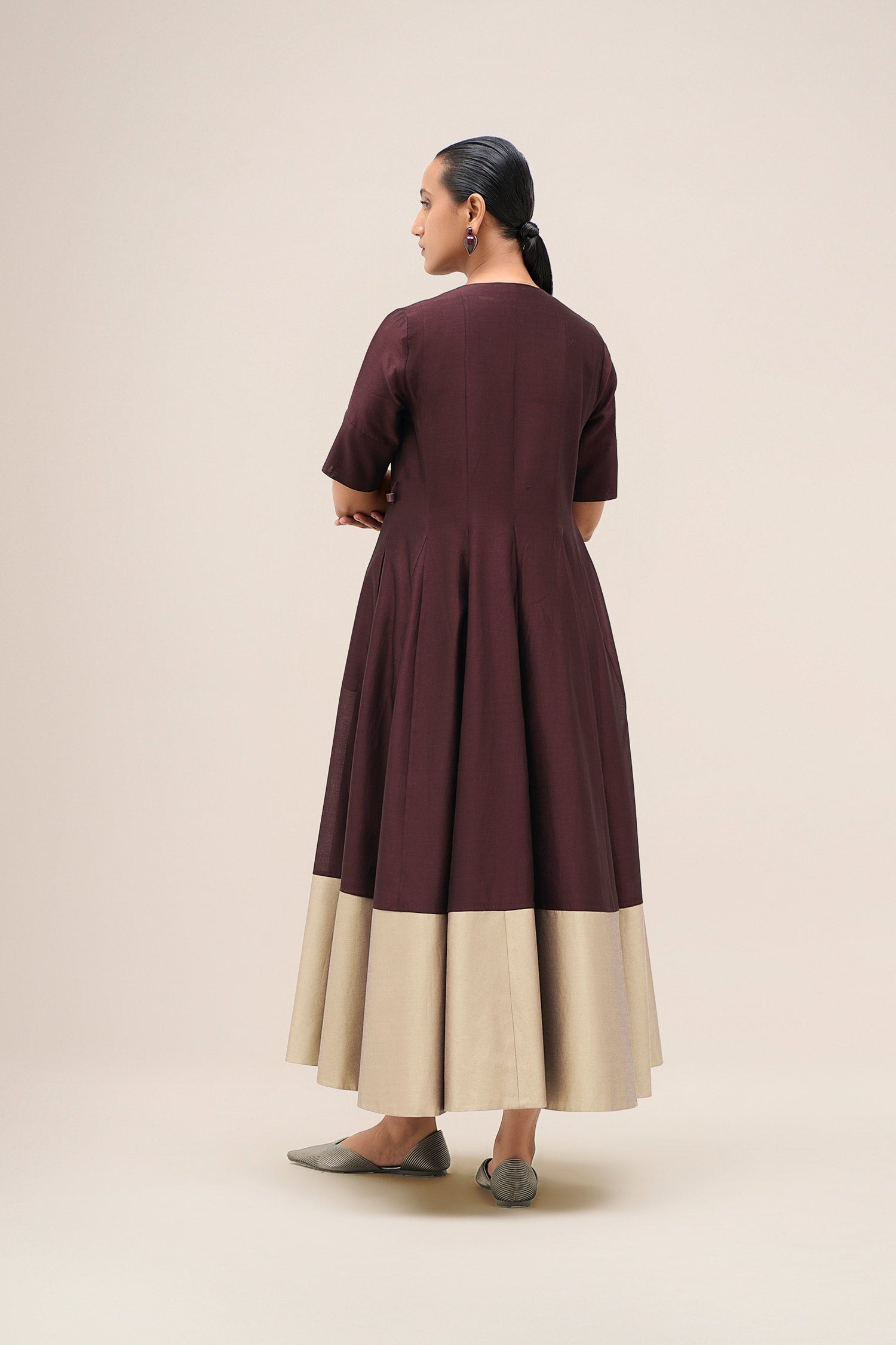  Chanderi Lara Dress – Red