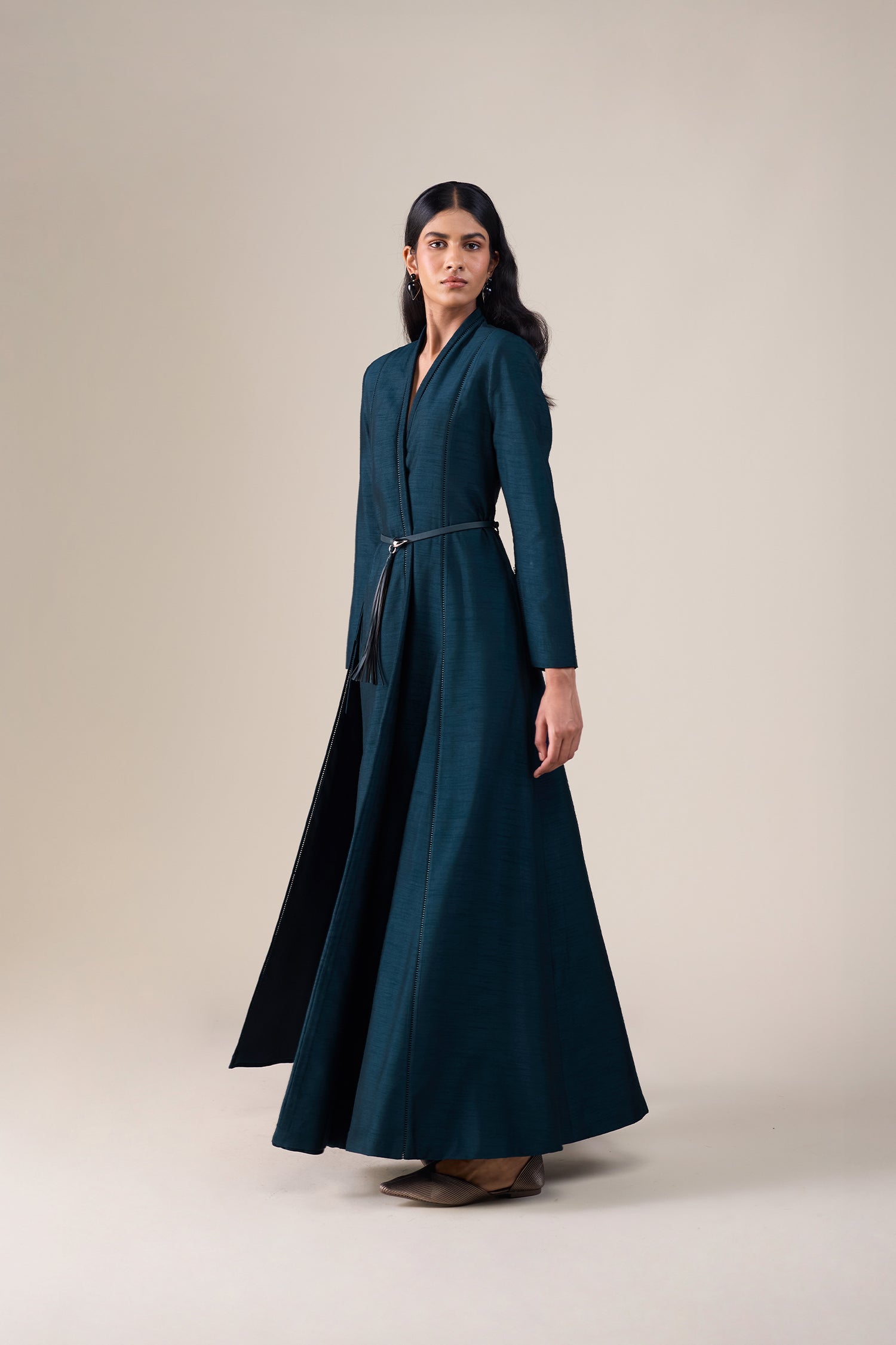  Silk Lev Jacket Set – Black