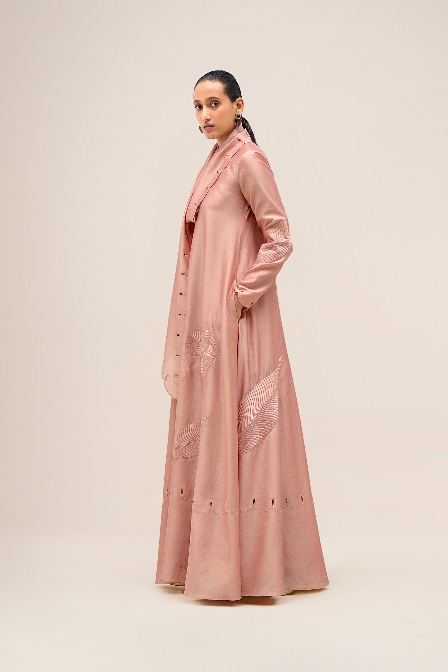  Chanderi Zainat Dress – Green