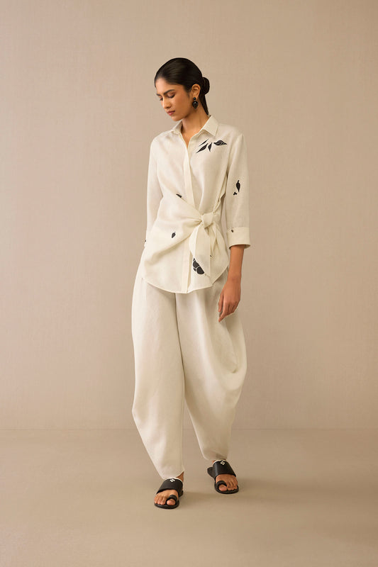 Linen Dilara Shirt Set – Ivory