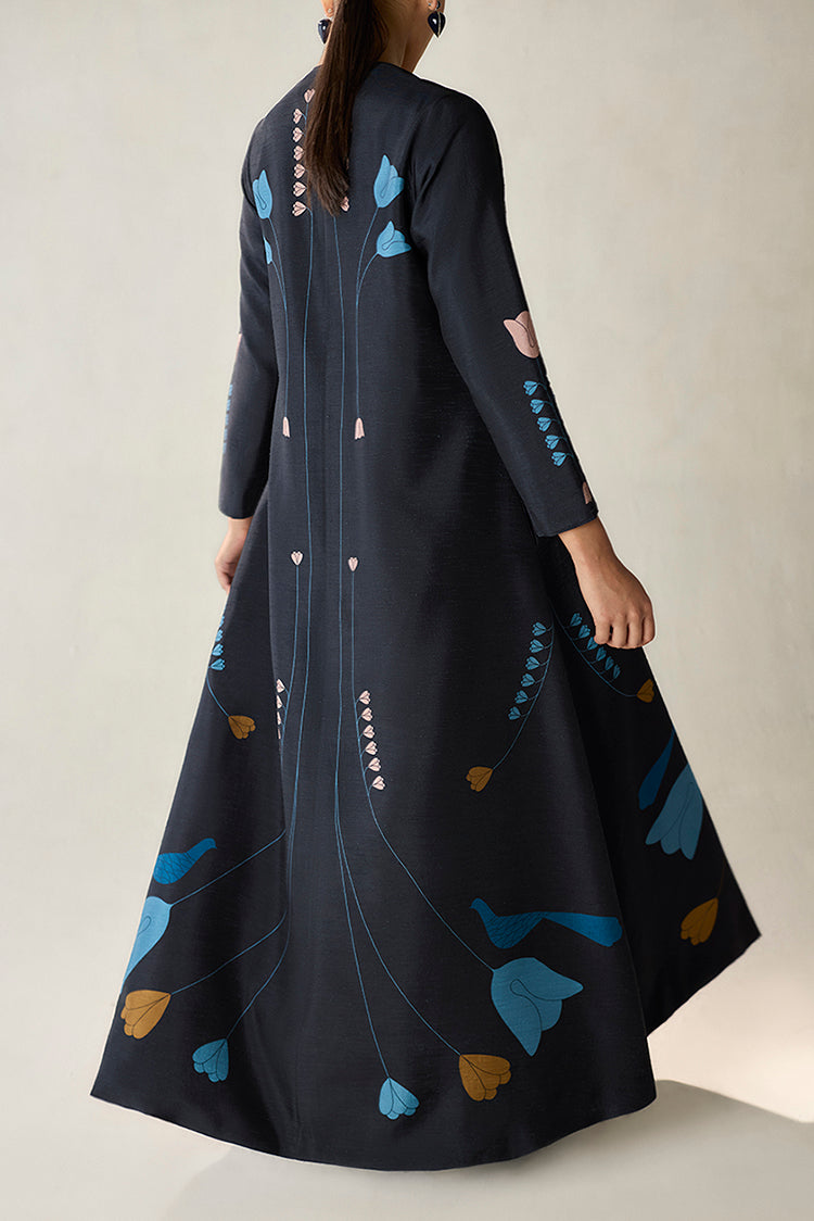  Silk Arisa Jacket Set – Black