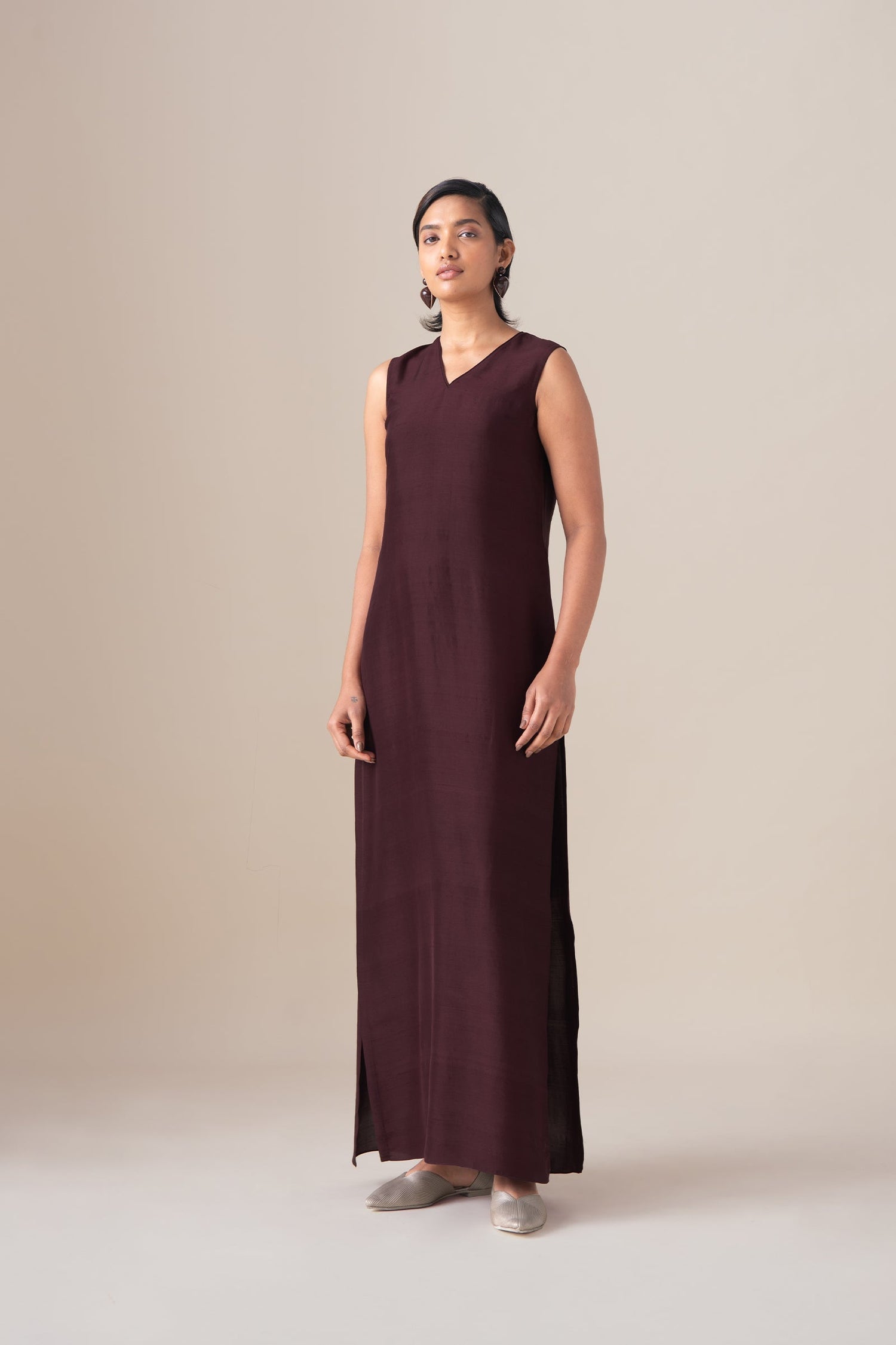  Silk Rahma Abaya Set – Red