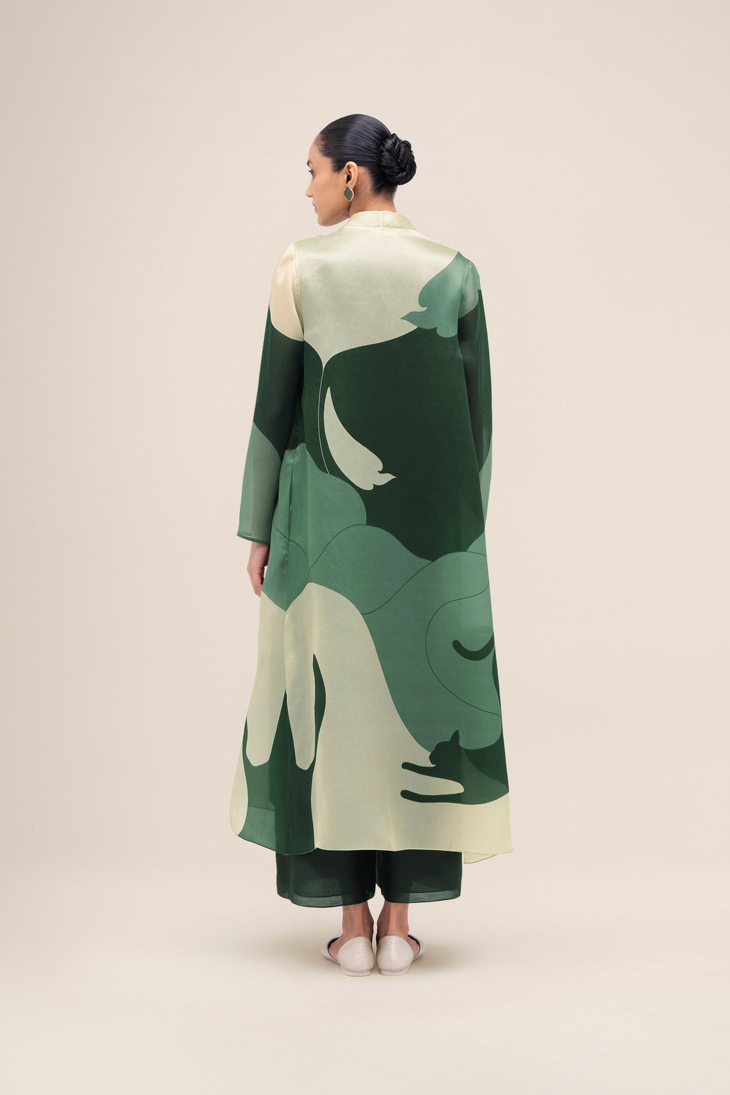  Silk Rinat Jacket Set – Green