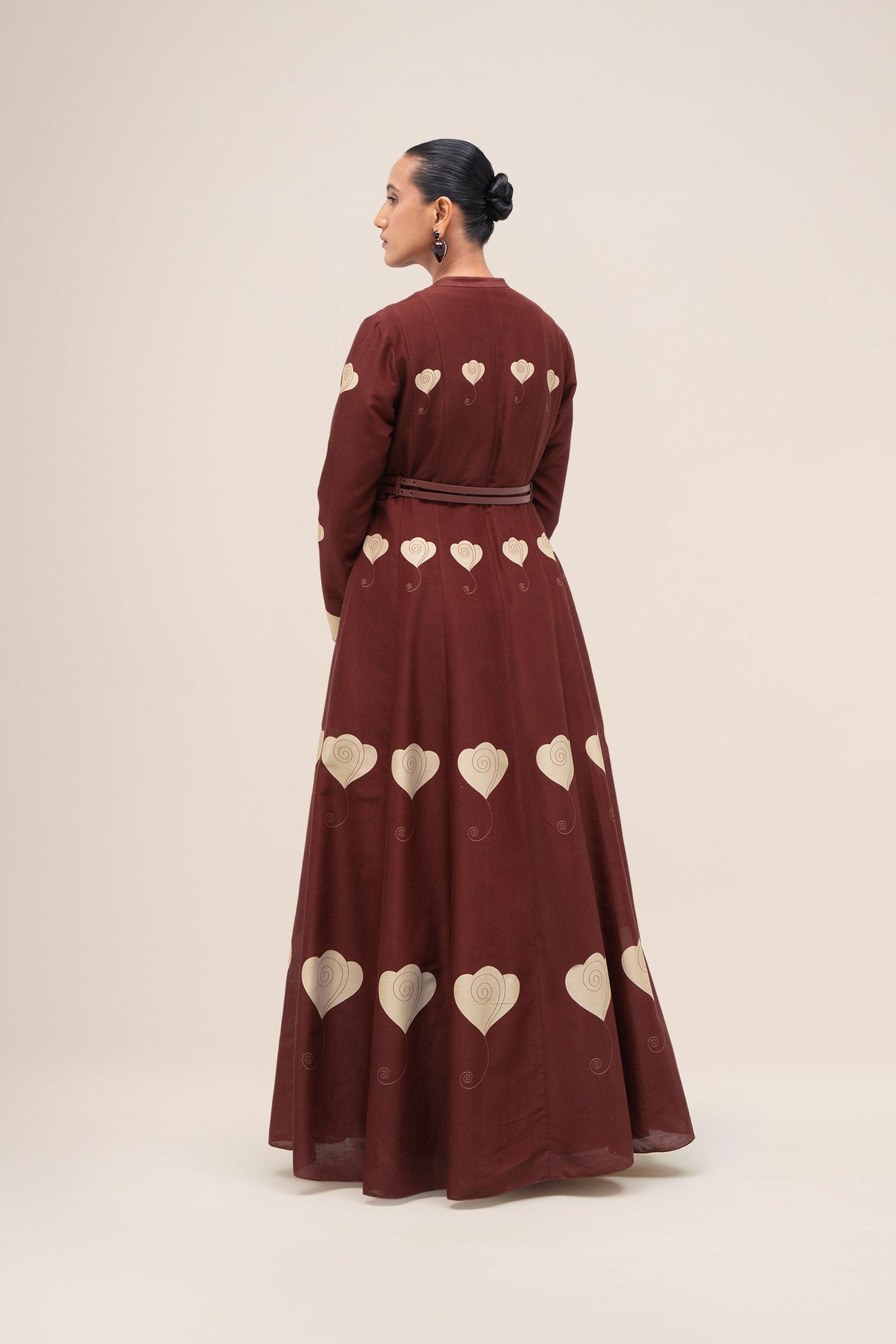  Chanderi Inara Abaya Set – Red
