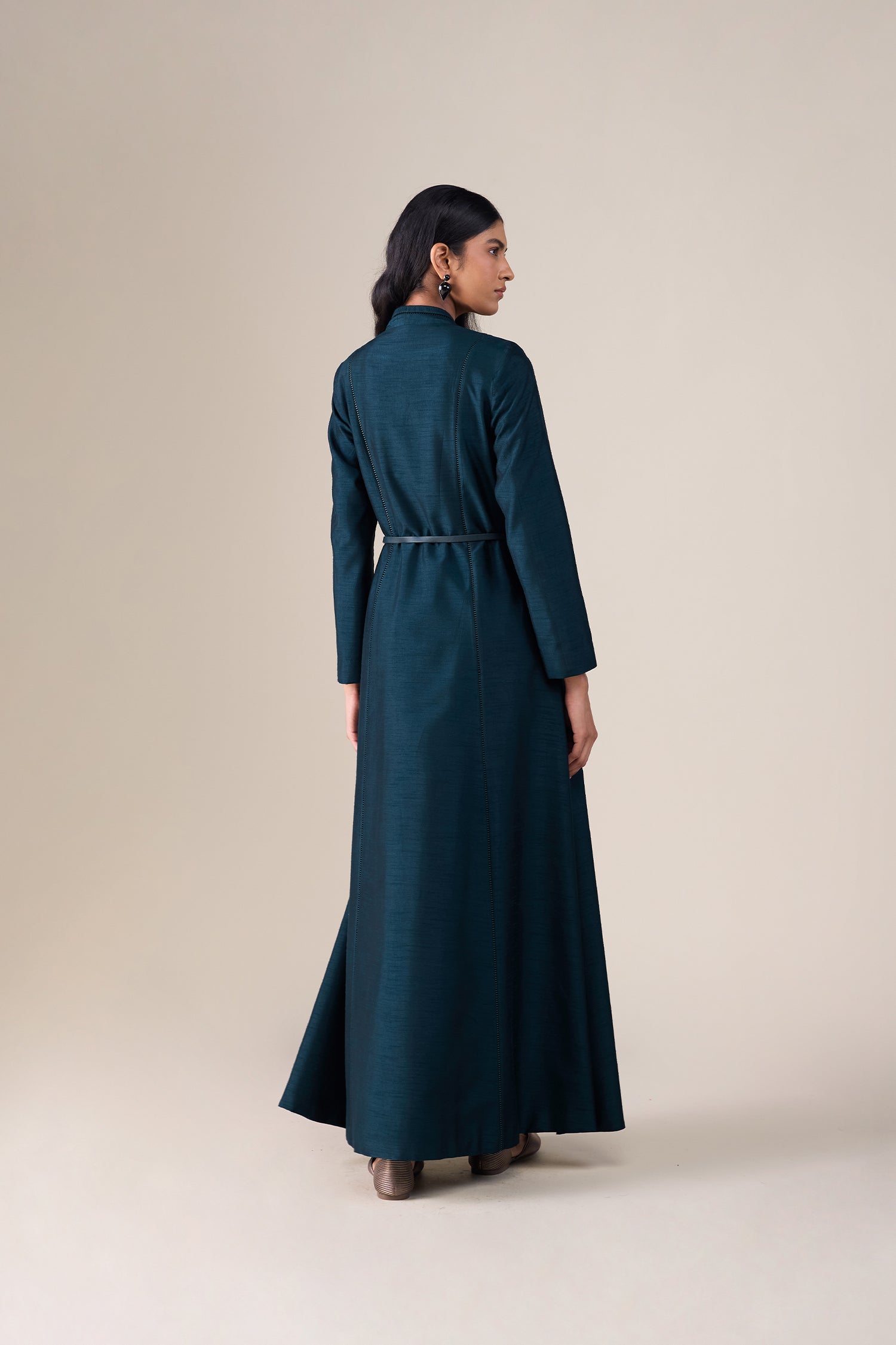  Silk Lev Jacket Set – Black