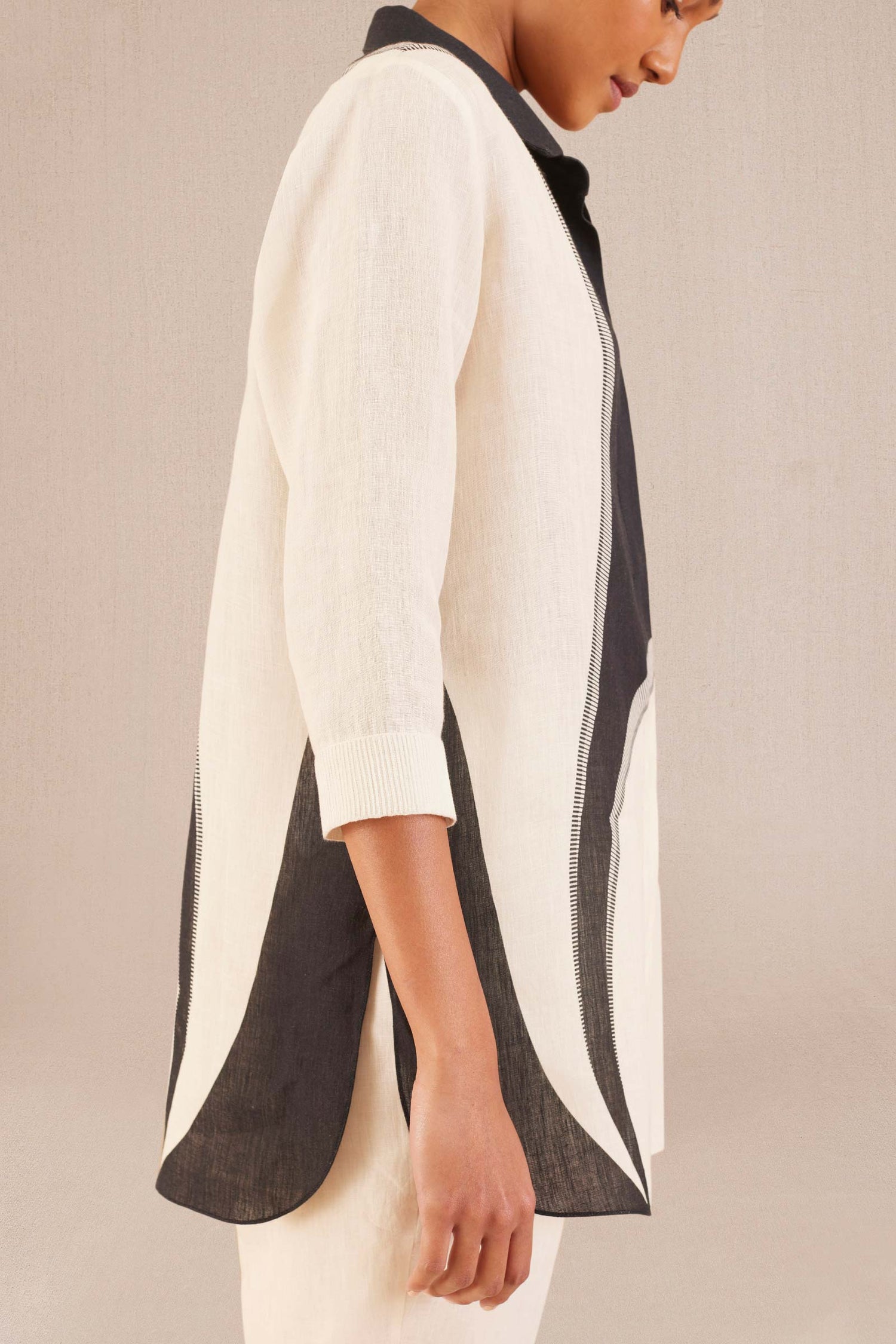  Linen Iqra Shirt – Ivory