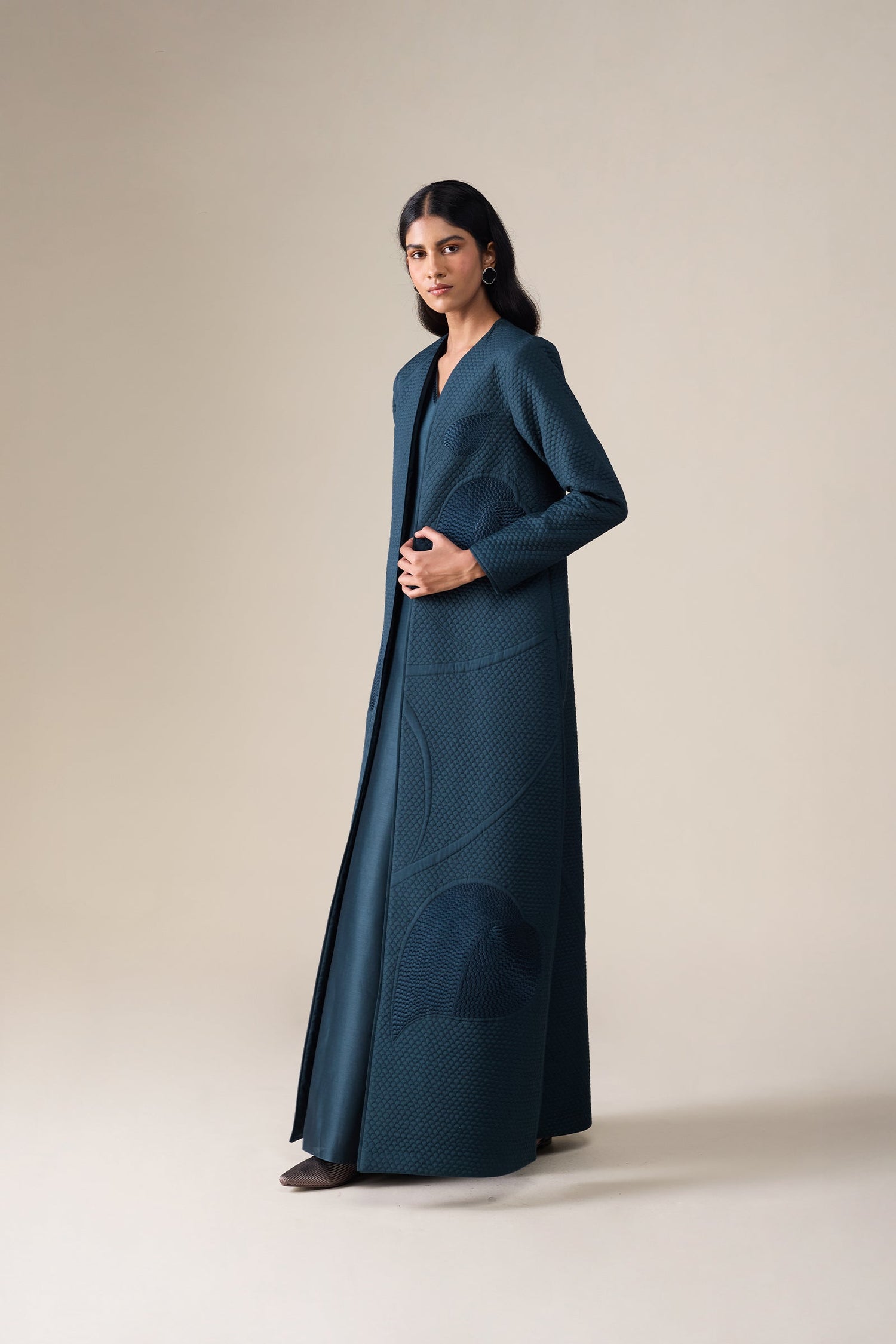  Silk Raziya Abaya Set – Black