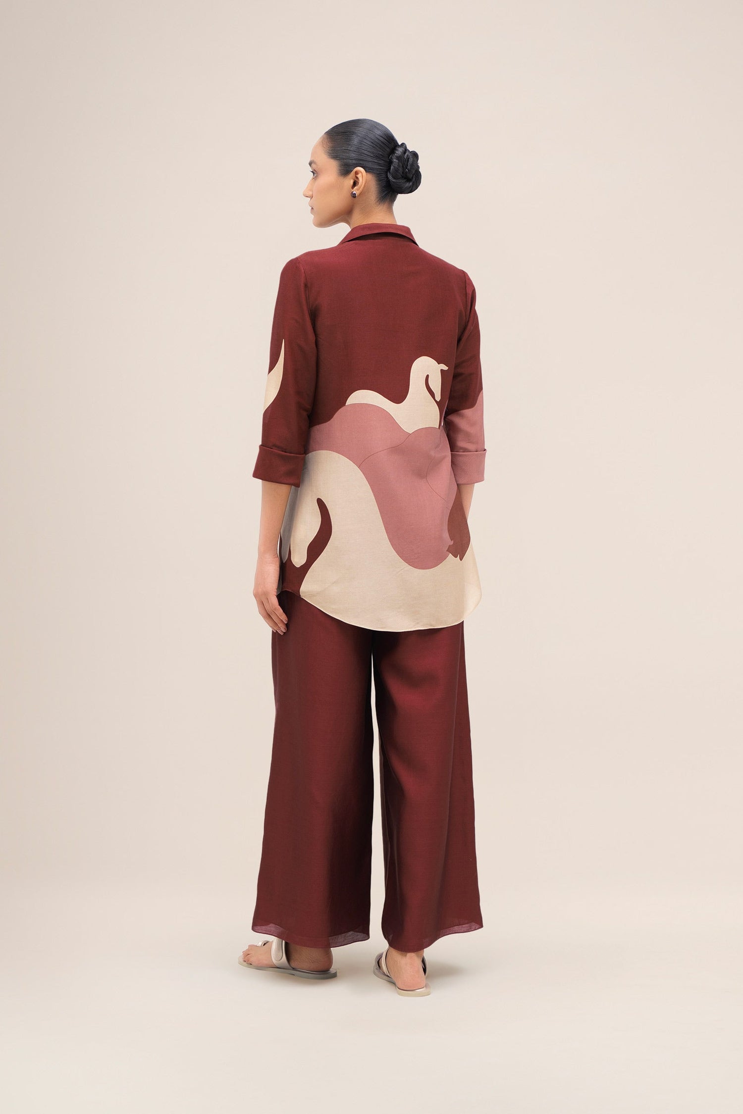  Chanderi Rania Shirt Set – Red