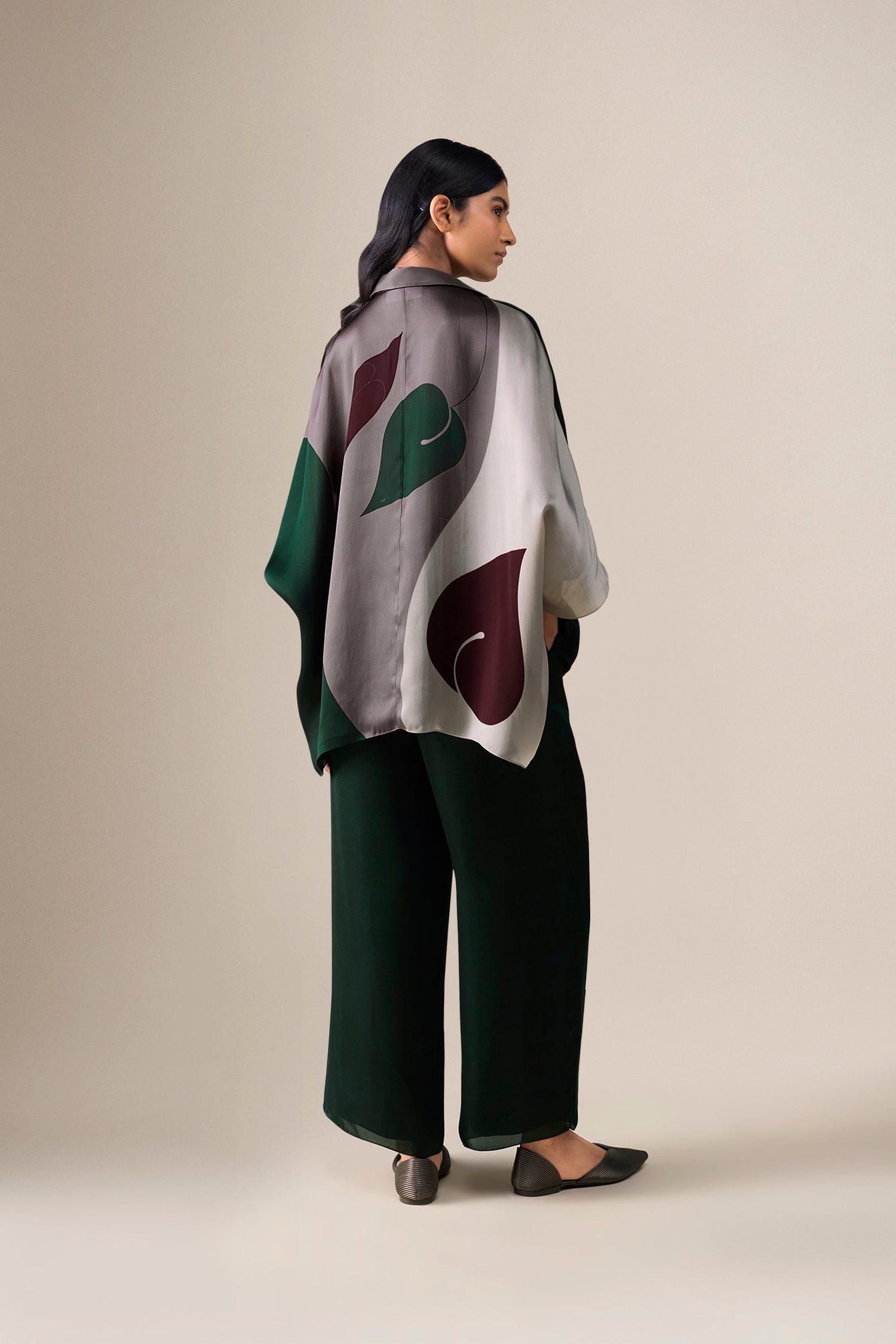  Silk Annera Shirt Set – Green