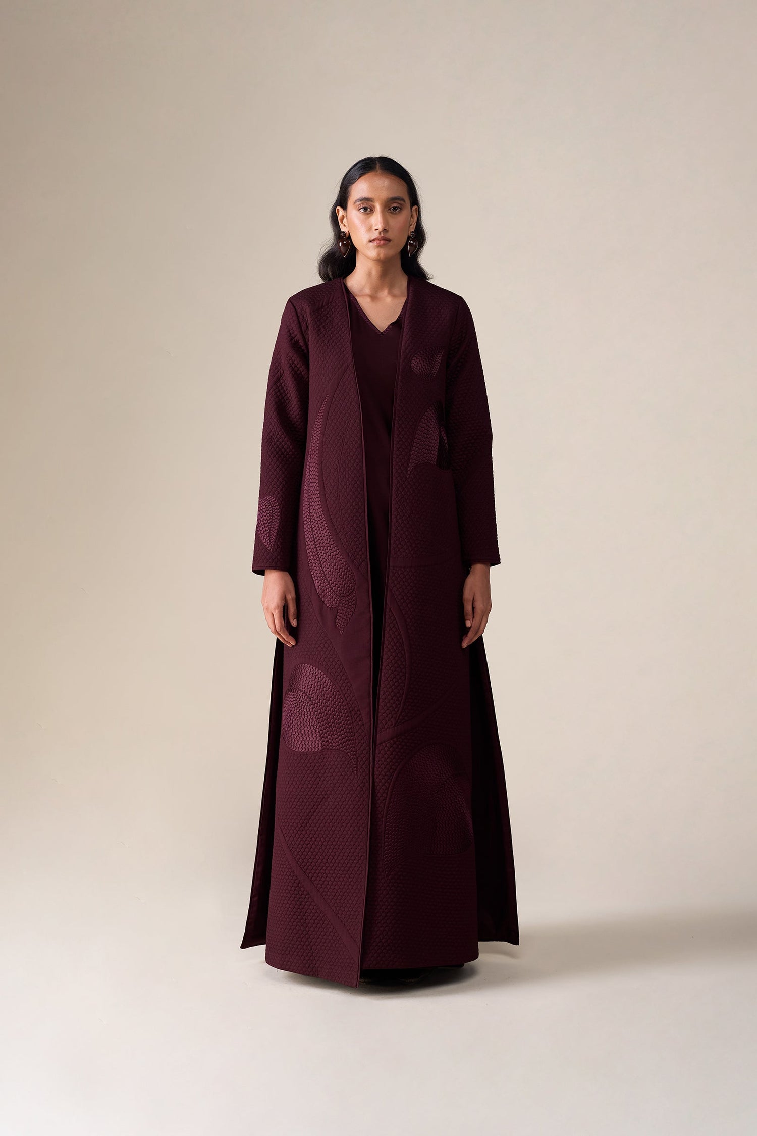  Silk Raziya Abaya Set – Red