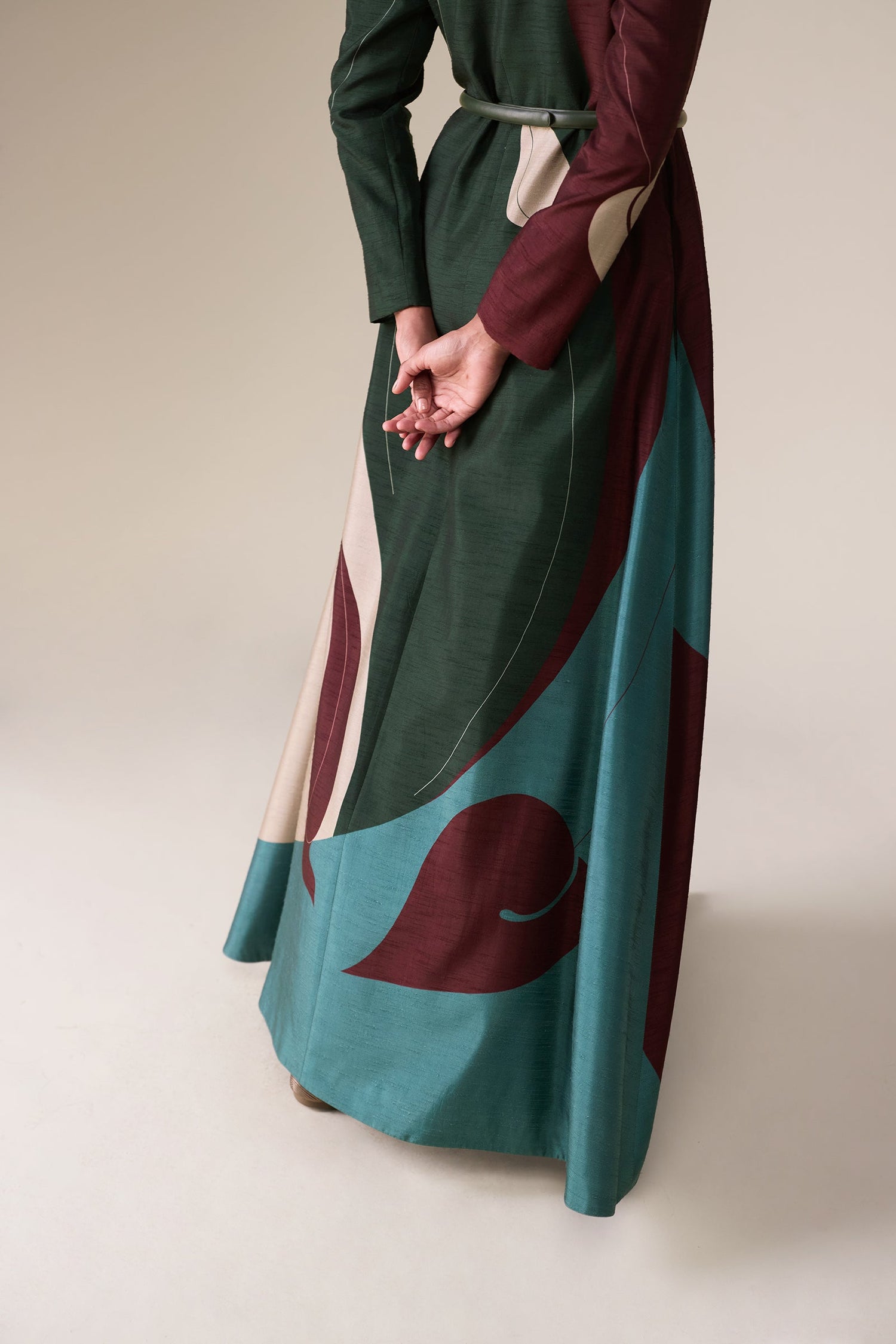  Organza Areli Abaya Set – Green