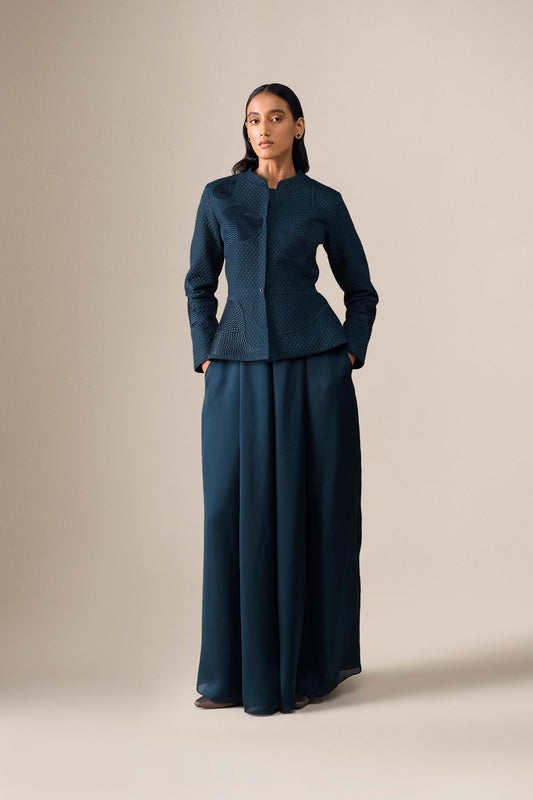 Silk Valla Jacket Set – Black