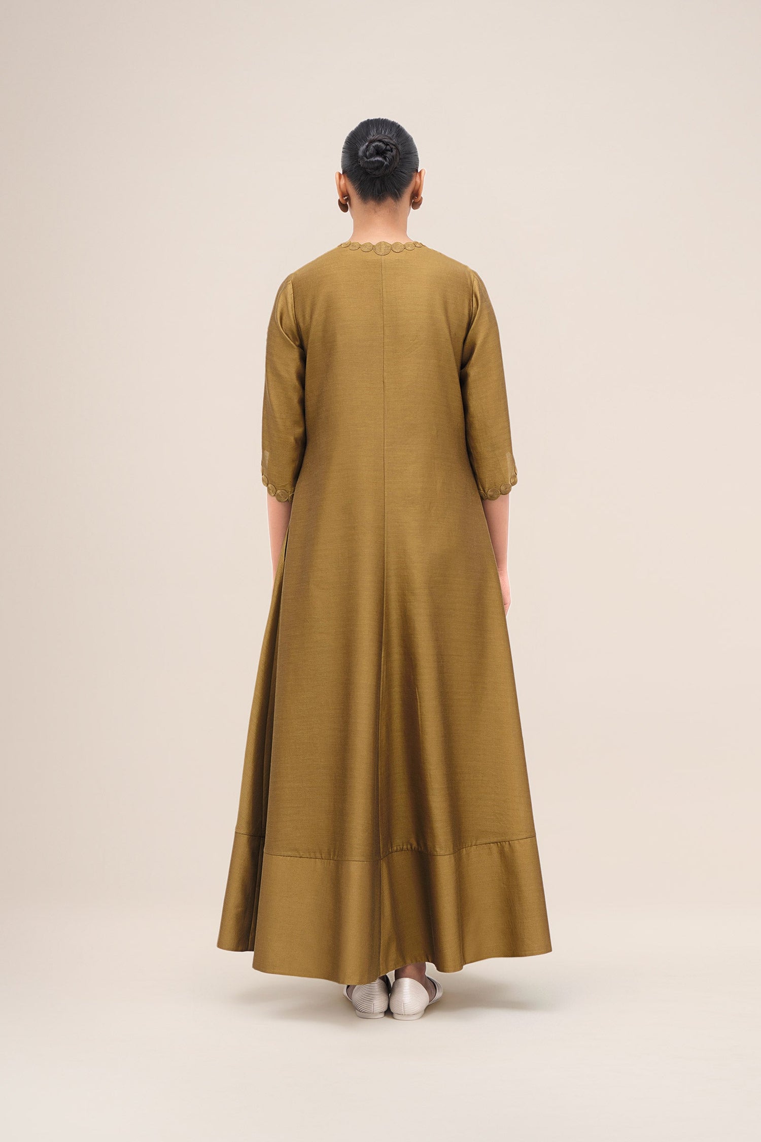  Chanderi Naghma Kurta Set – Green