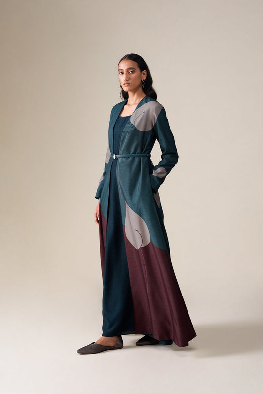 Silk Syna Abaya Set – Black