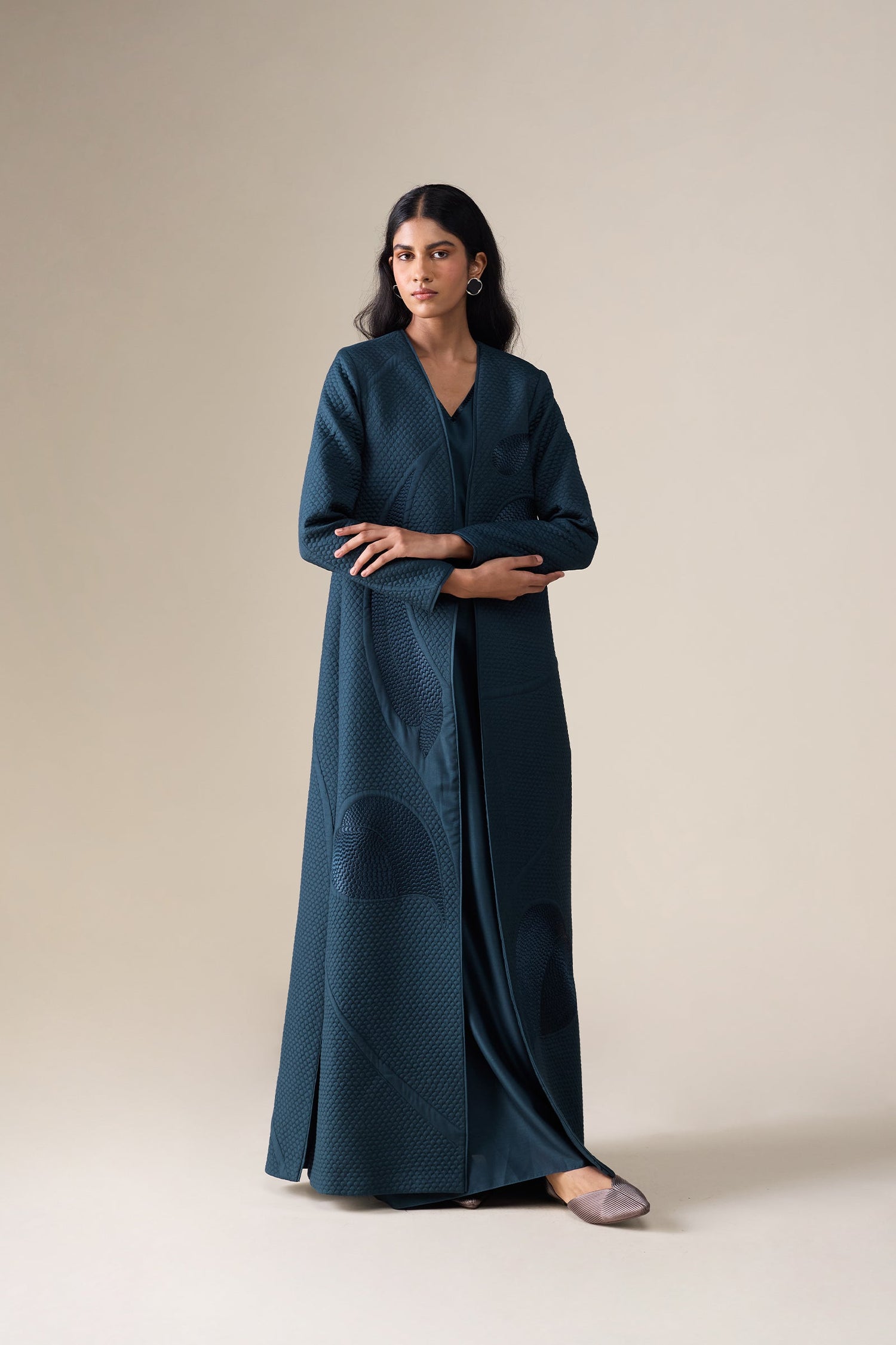  Silk Raziya Abaya Set – Black