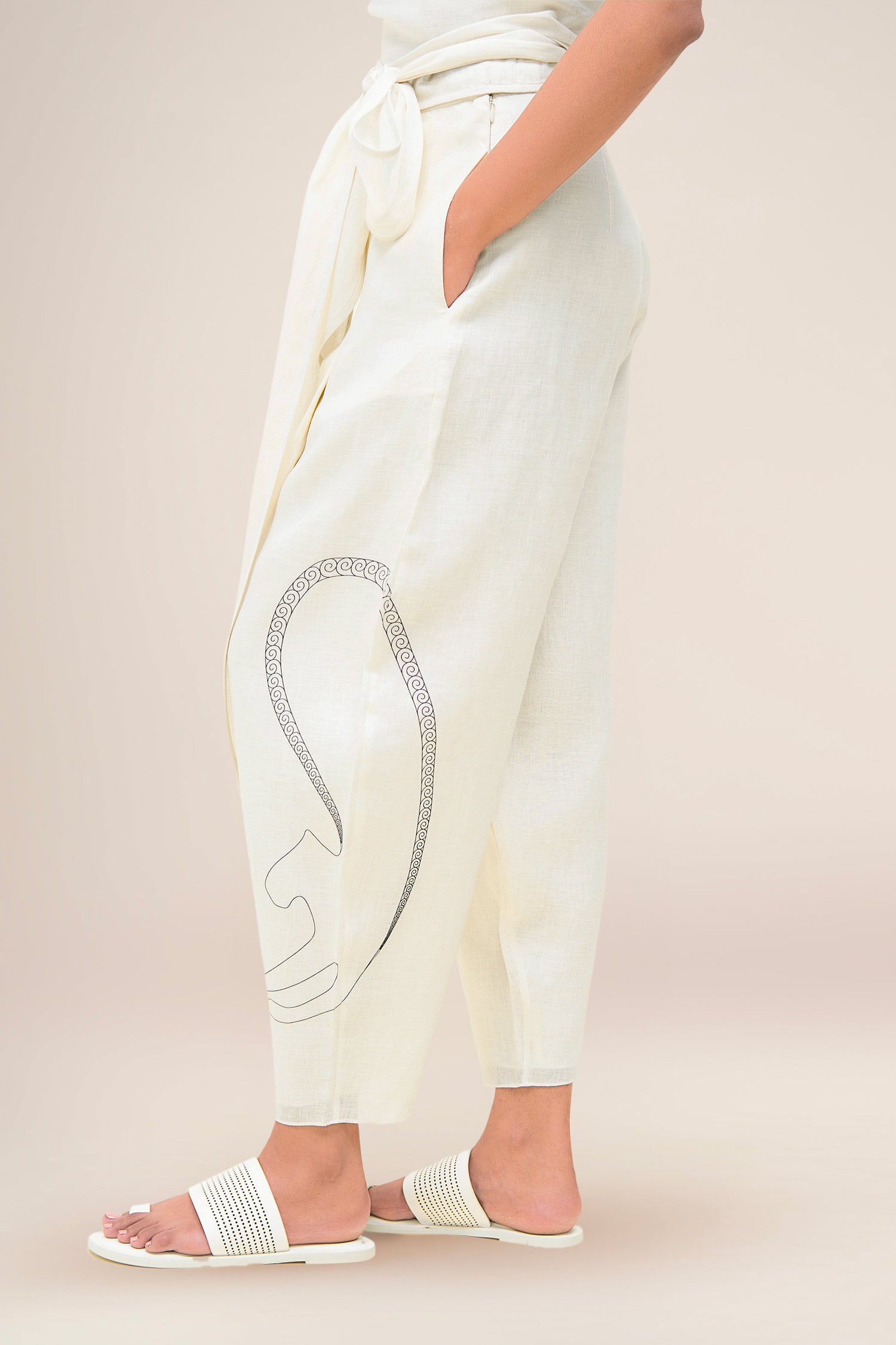  Linen Robin Top Set – Ivory
