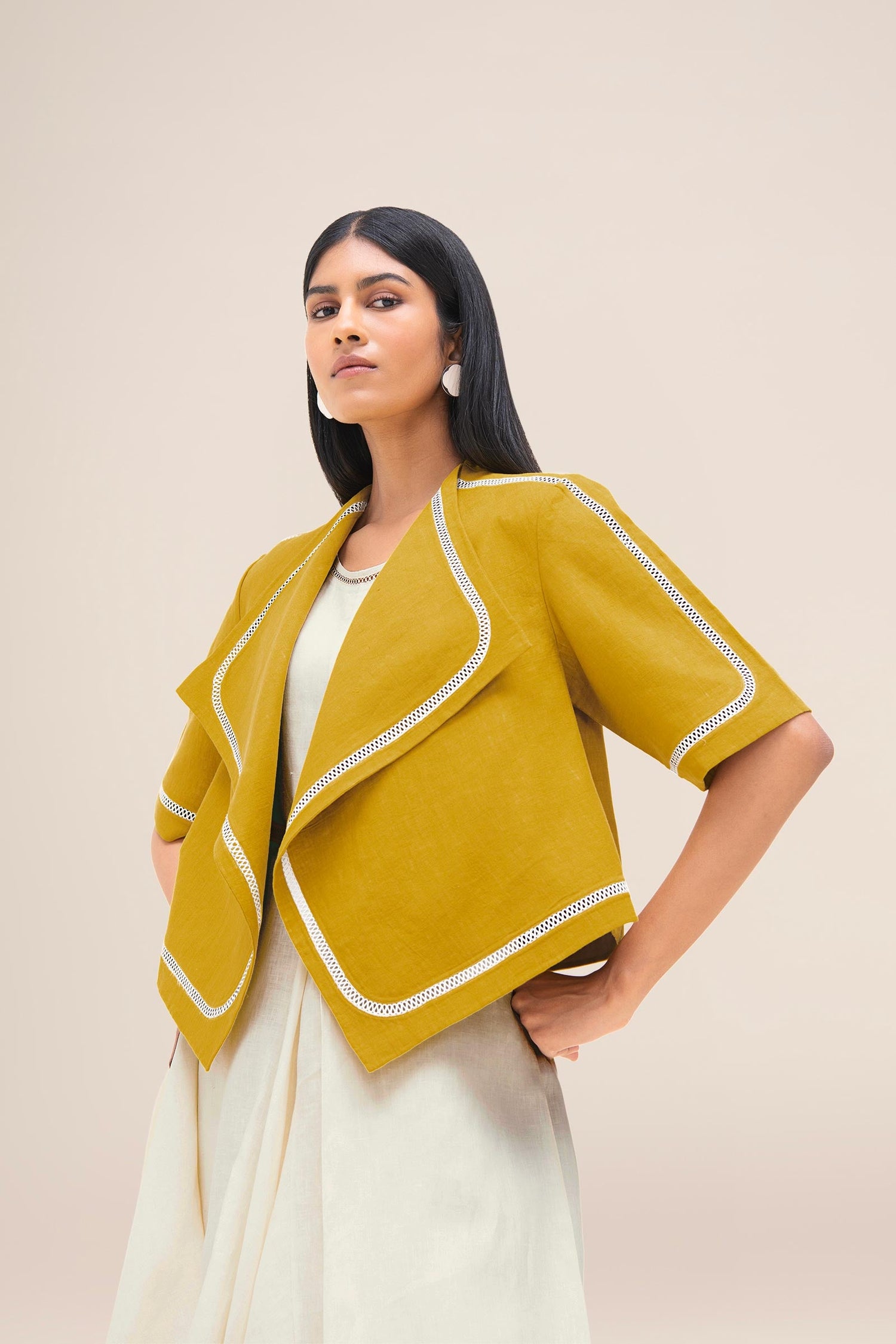  Linen Finch Jacket – Yellow