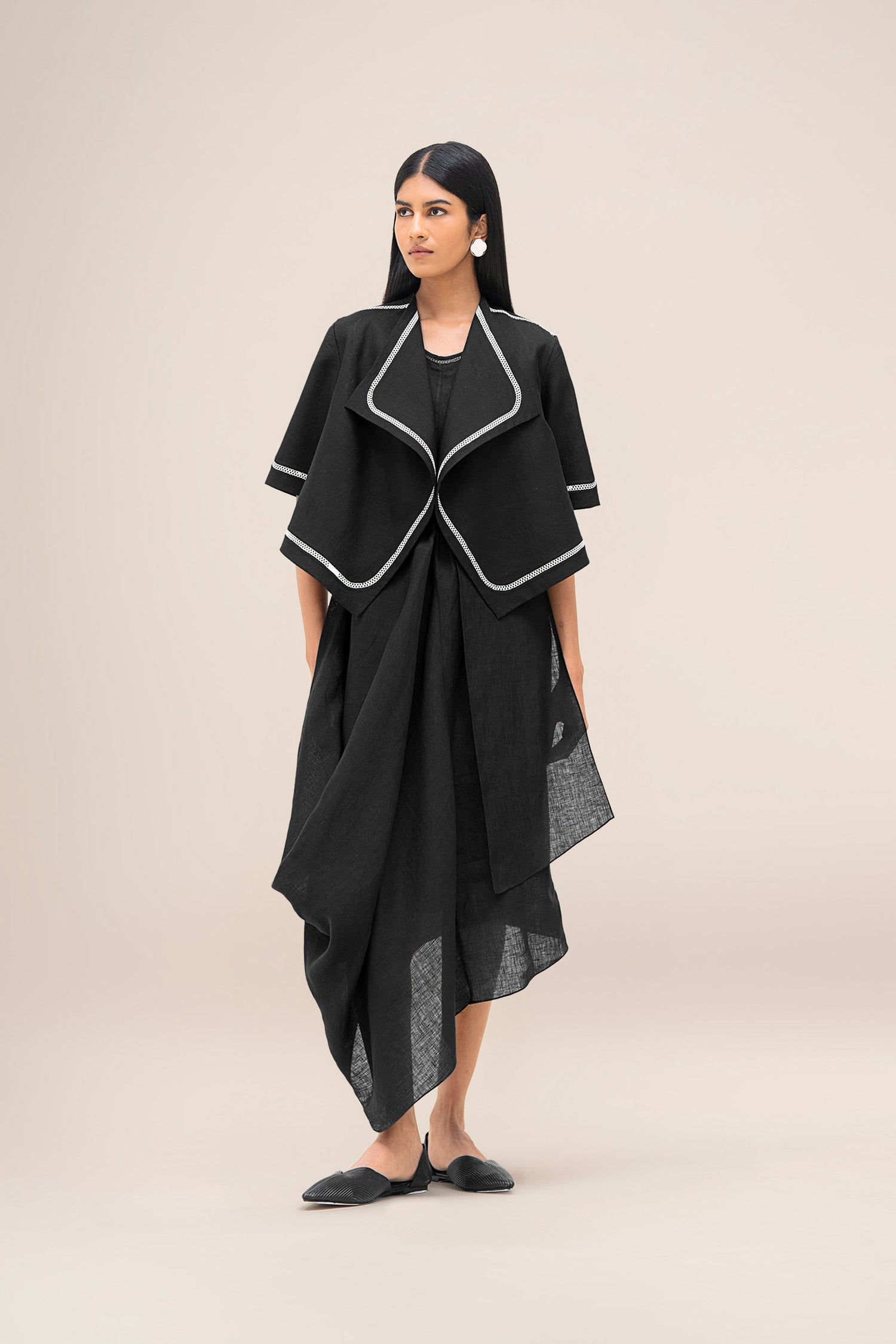  Linen Finch Jacket – Black