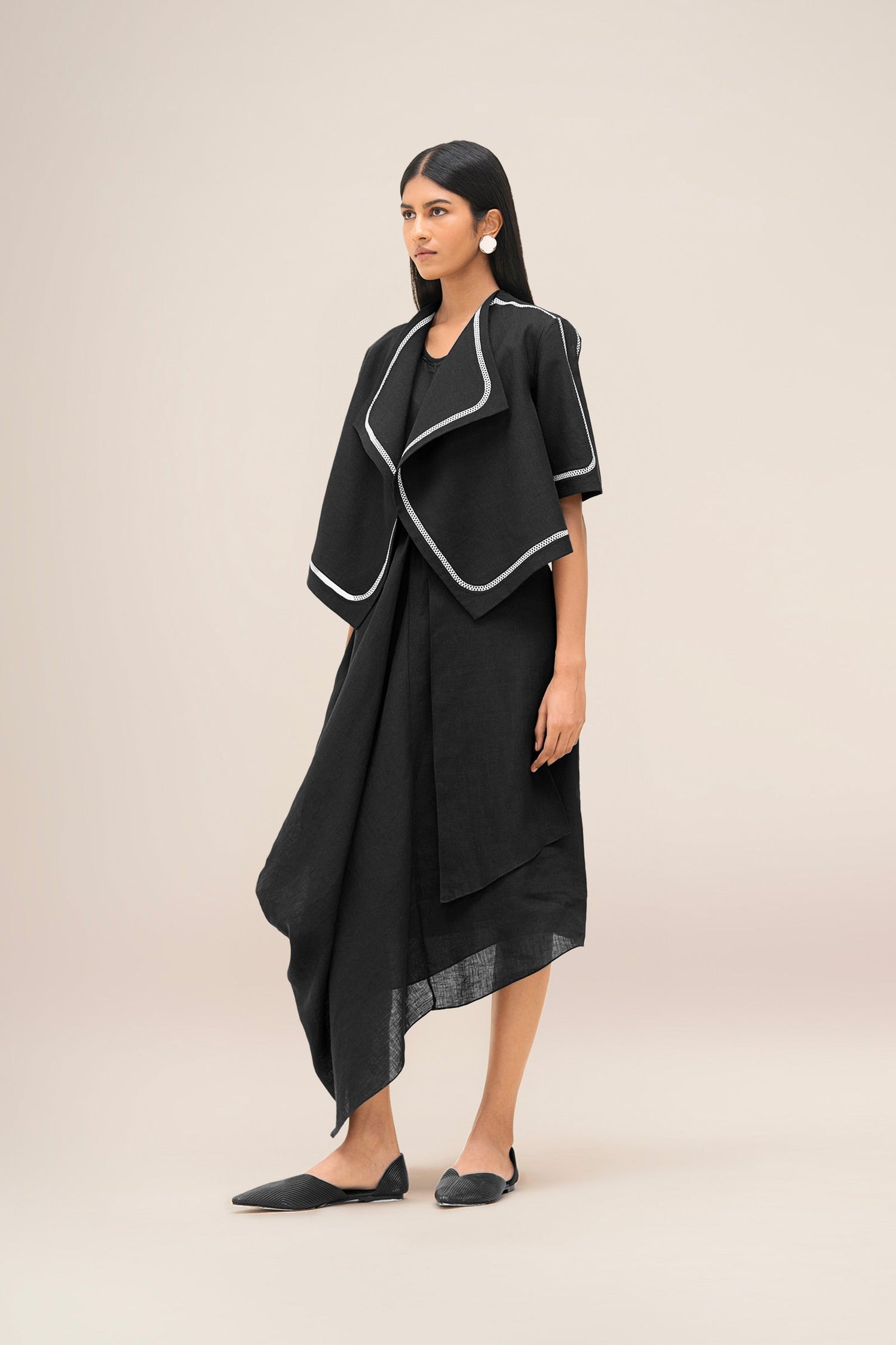  Linen Finch Jacket – Black