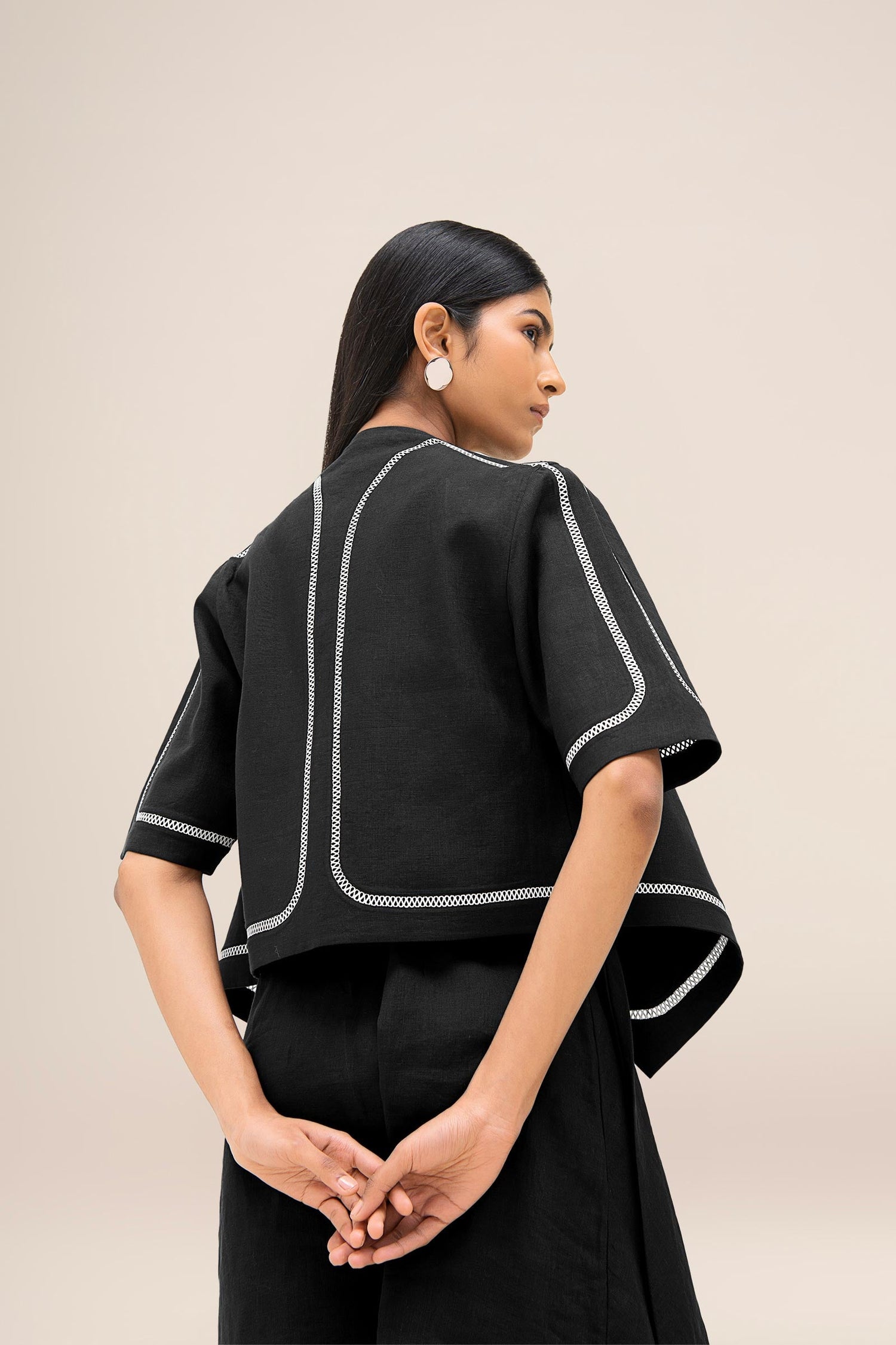  Linen Finch Jacket – Black