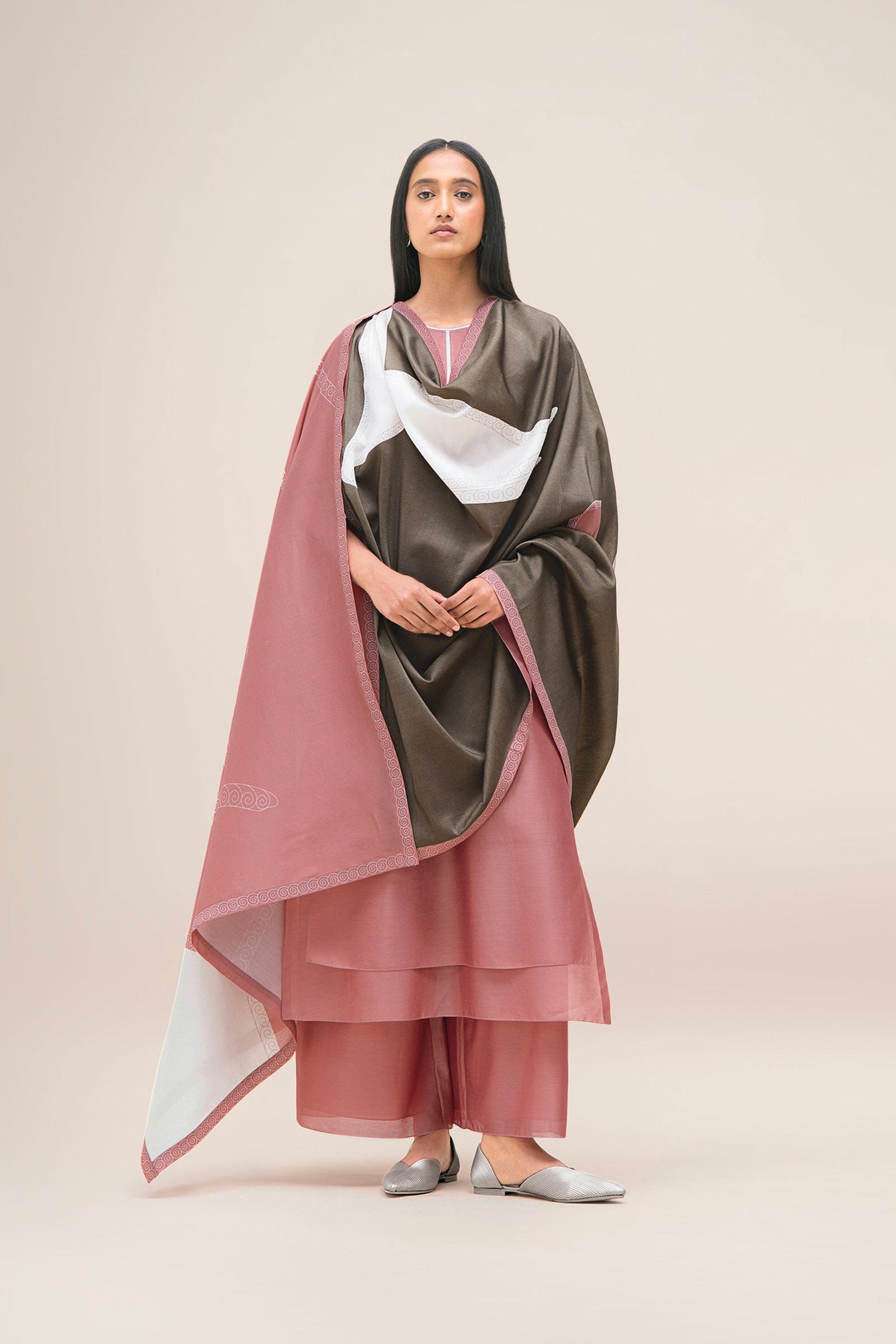  Chanderi Koyal Kurta Set – Pink