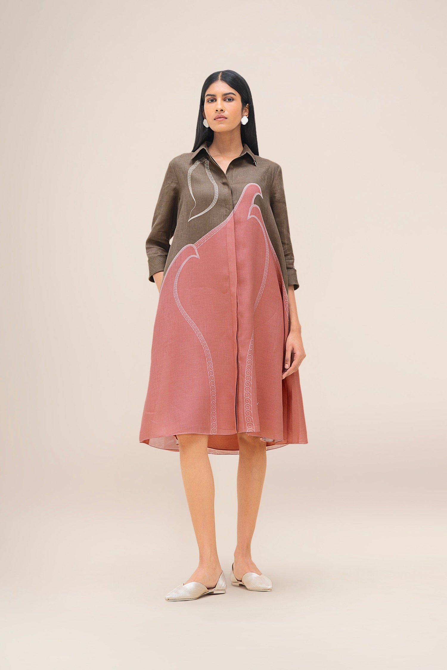  Linen Lark Dress – Pink