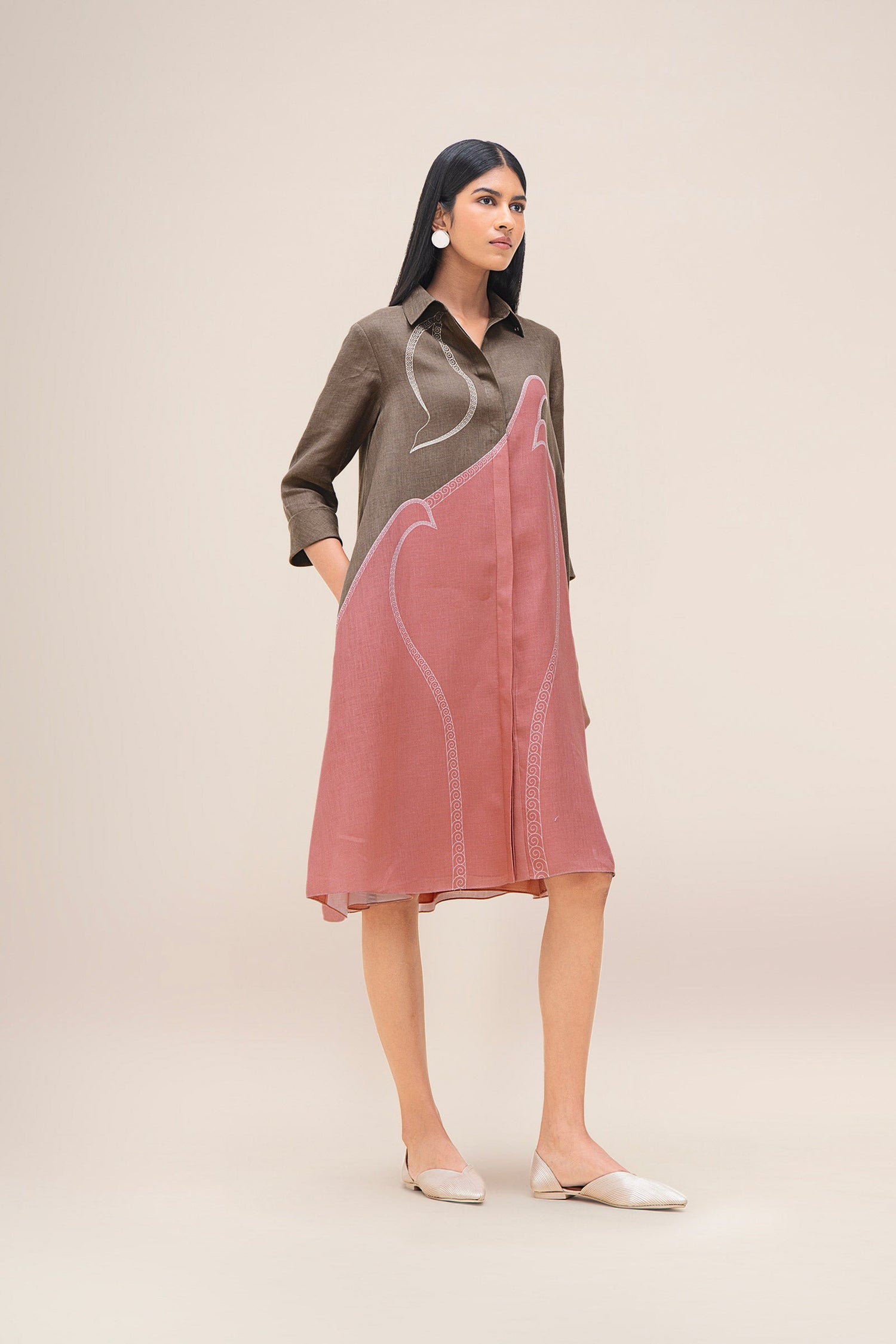  Linen Lark Dress – Pink
