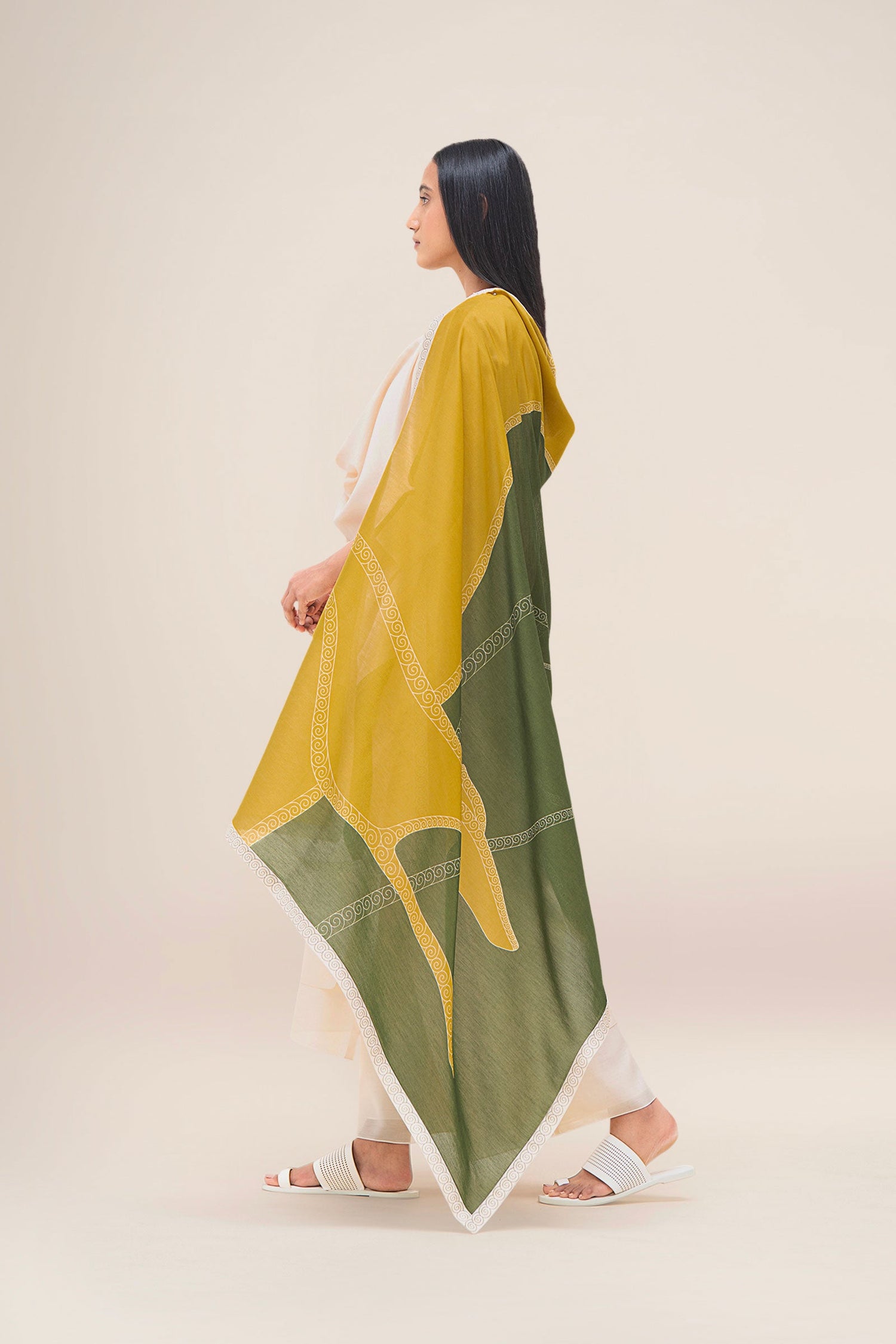  Chanderi Koyal Kurta Set – Ivory