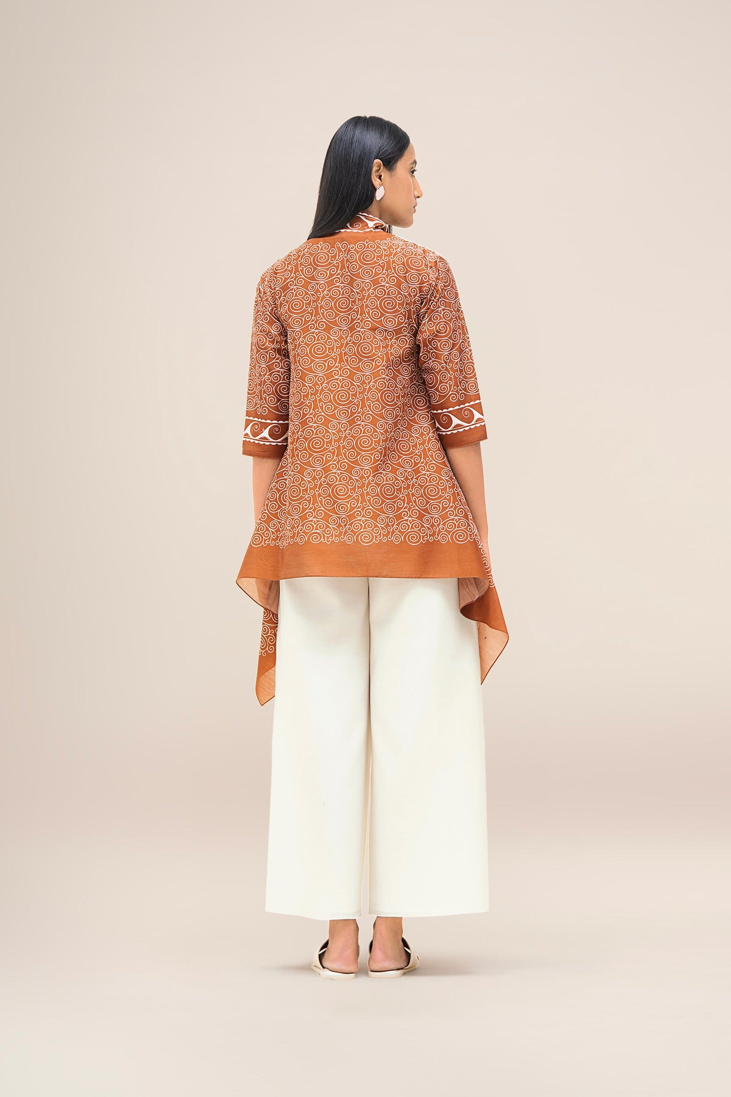  Chanderi Deora Throw – Beige