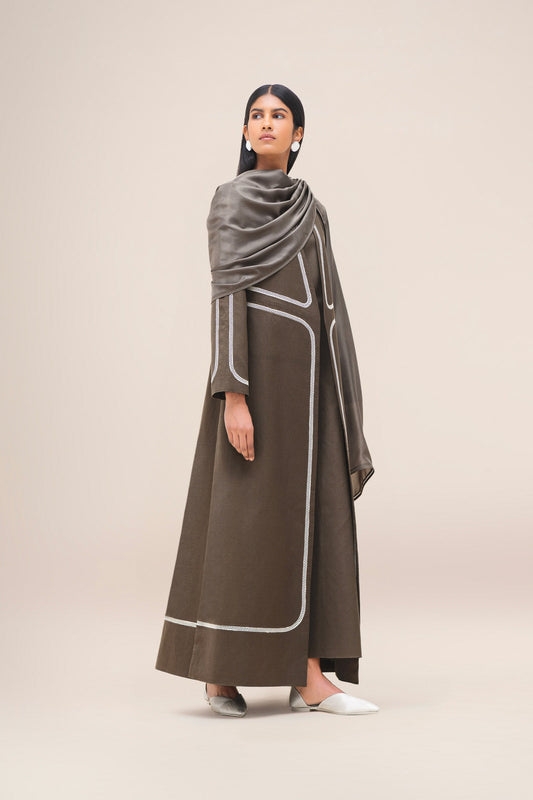 Silk Sultana Scarf – Brown