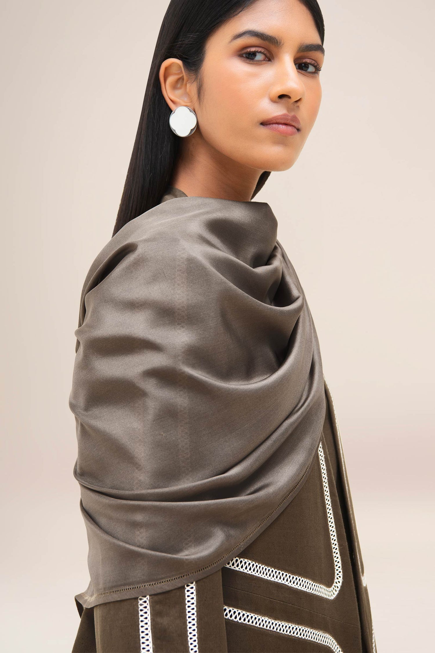  Silk Sultana Scarf – Brown