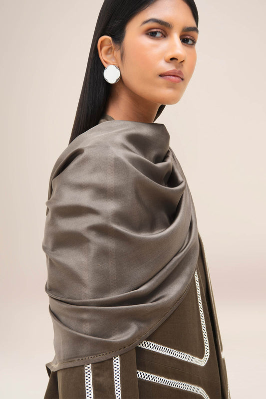 Silk Sultana Scarf – Brown