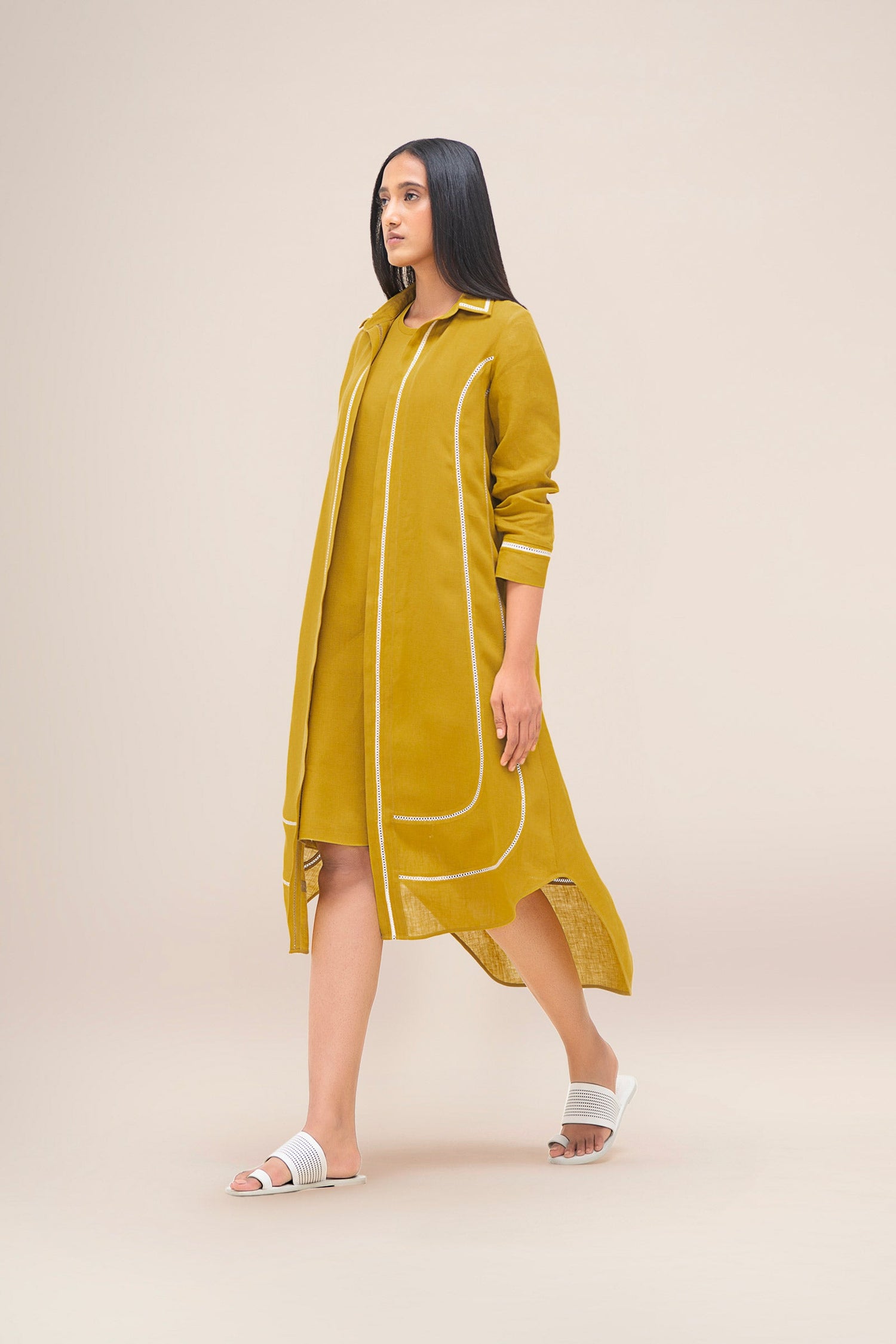  Linen Malkoha Dress – Yellow