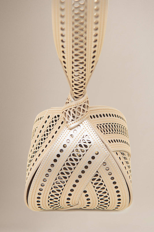 Faux Leather Egret Wristlet – Metallics