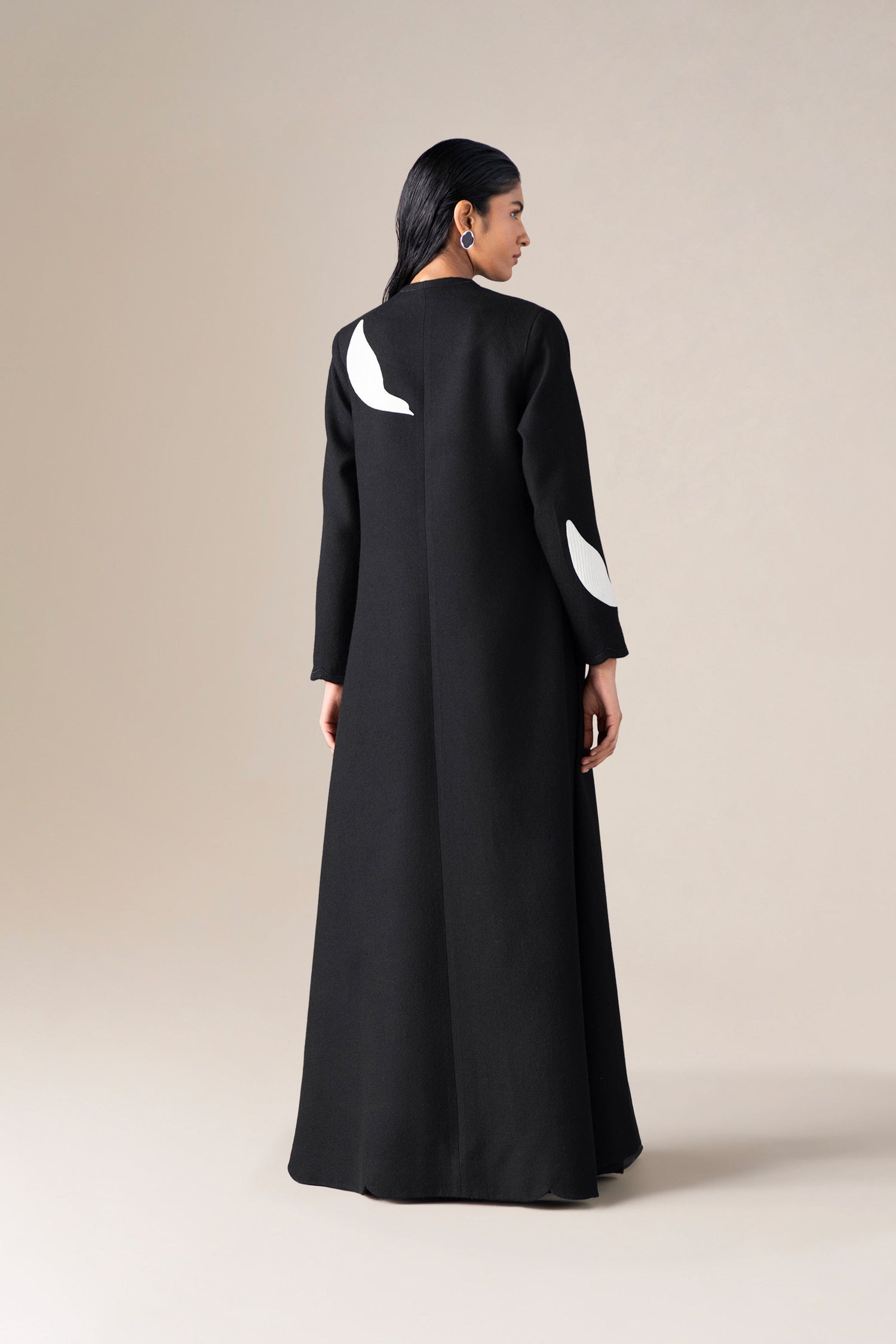  Wool Beira Abaya Set – Black