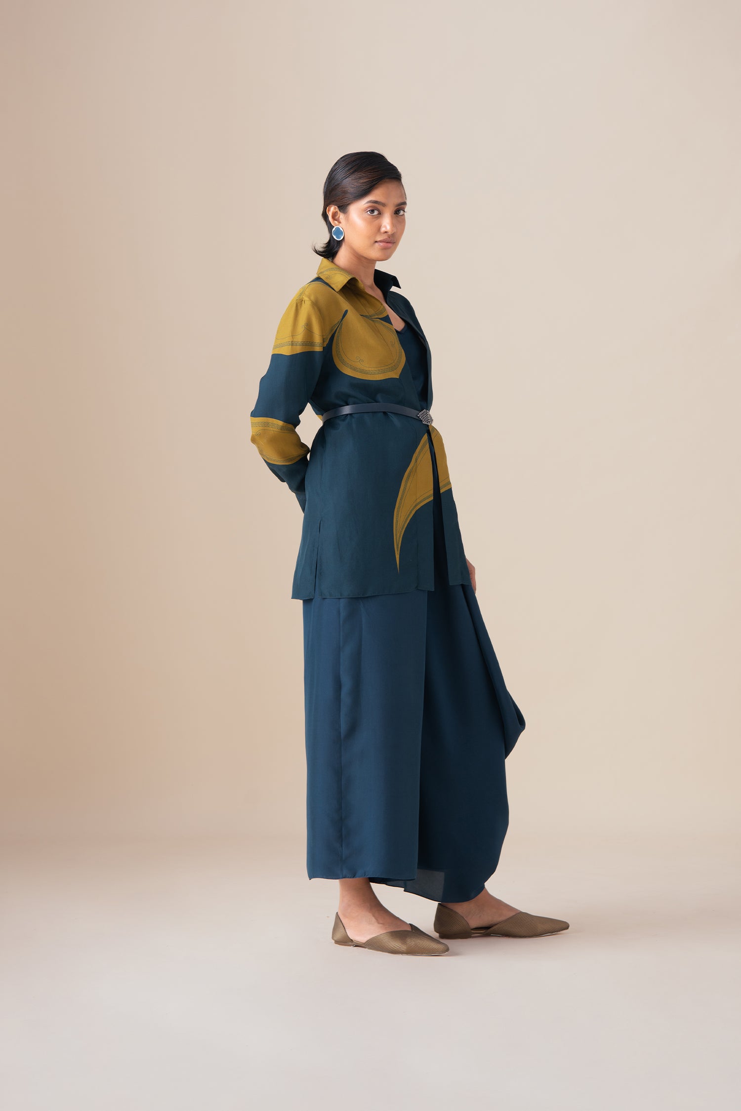  Habutai Arin Shirt – Blue