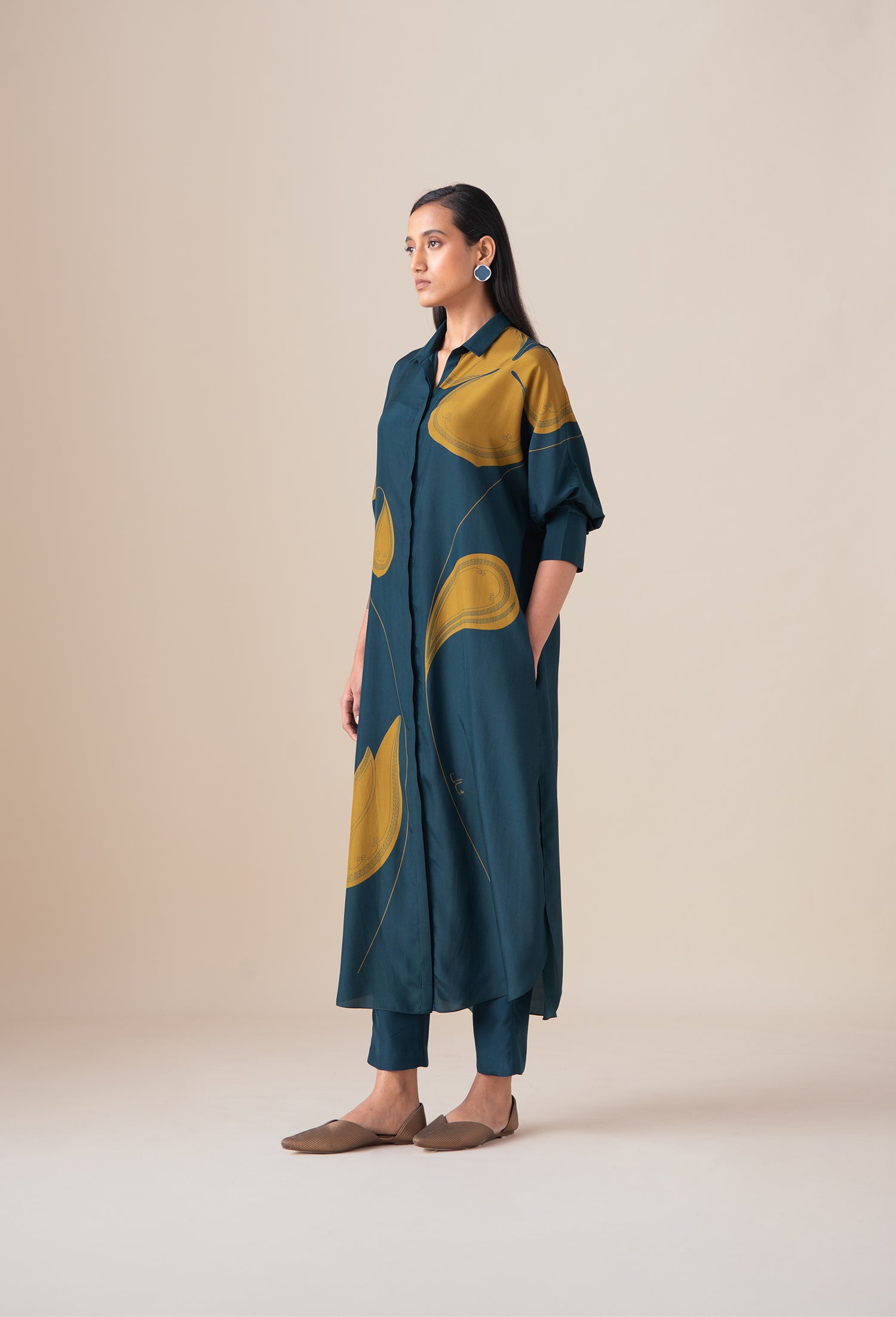  Habutai Kaia Tunic Set – Blue