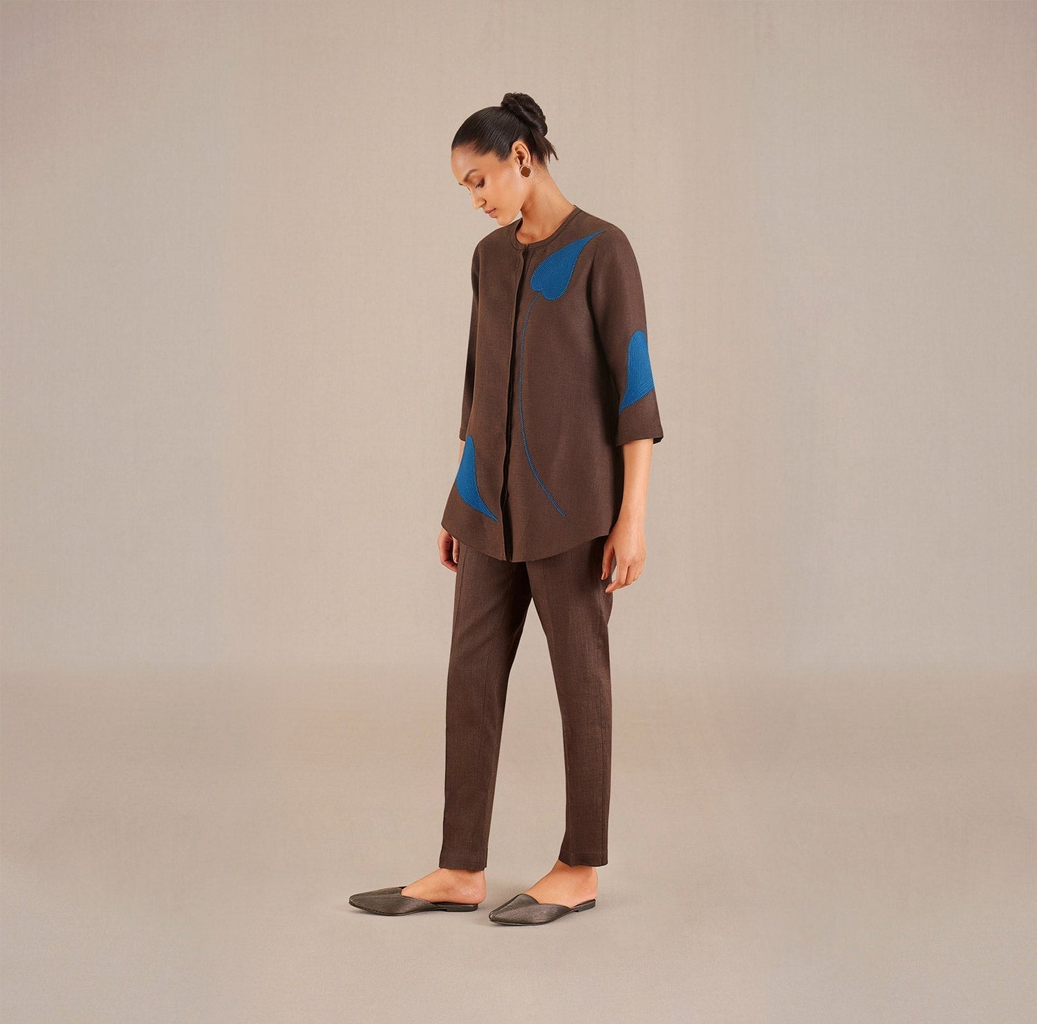  Linen Zenya Shirt Co-ord Set – Brown