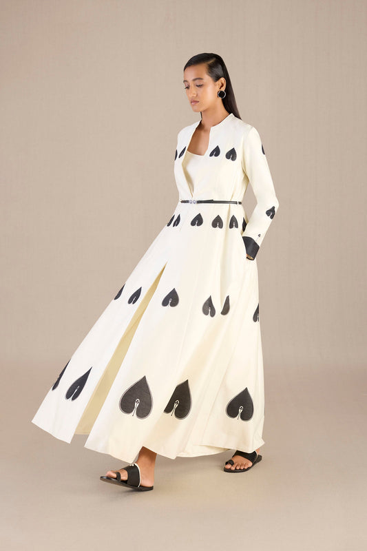 Chanderi Gulnar Jacket Set – Ivory